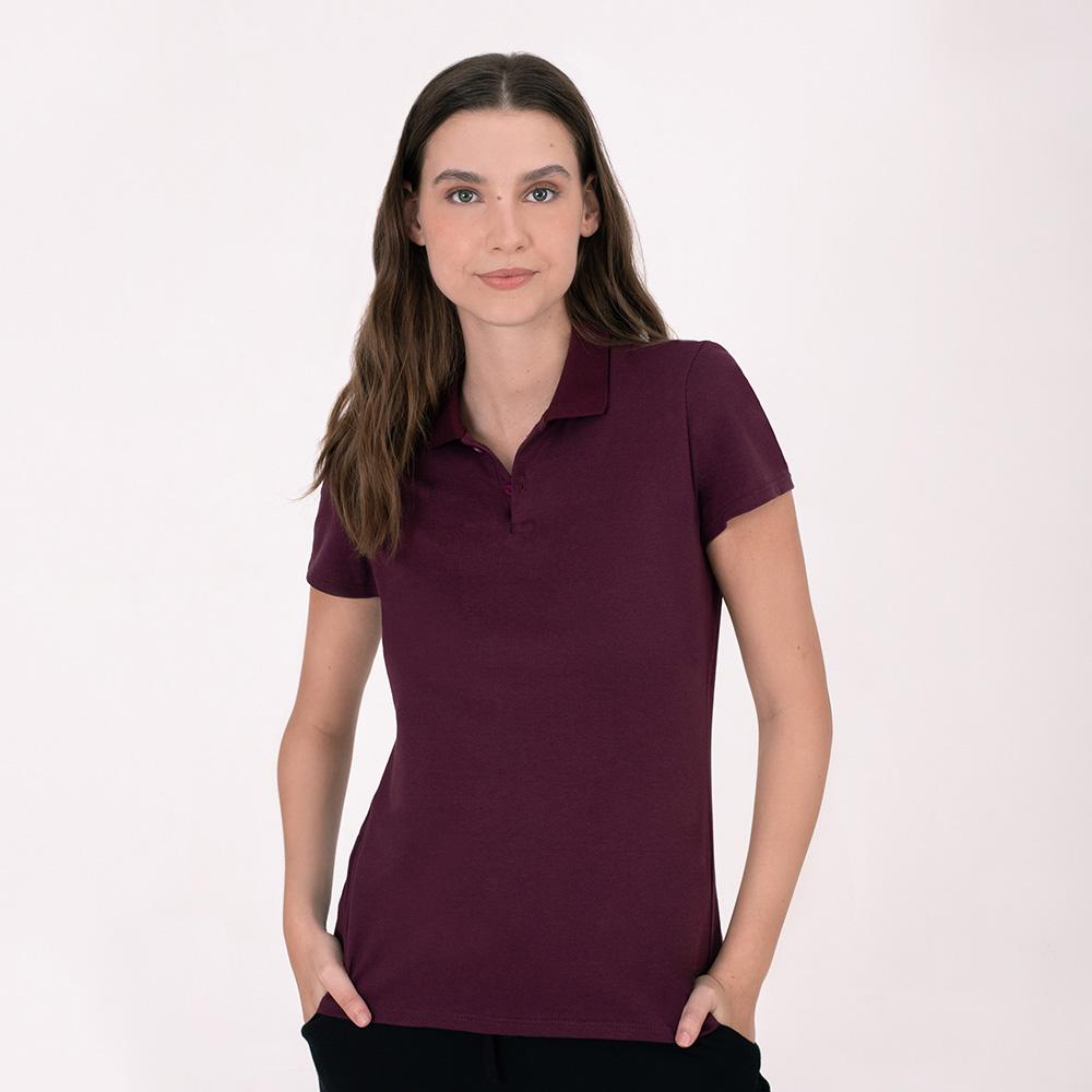 Camisa Polo Feminina - Wine