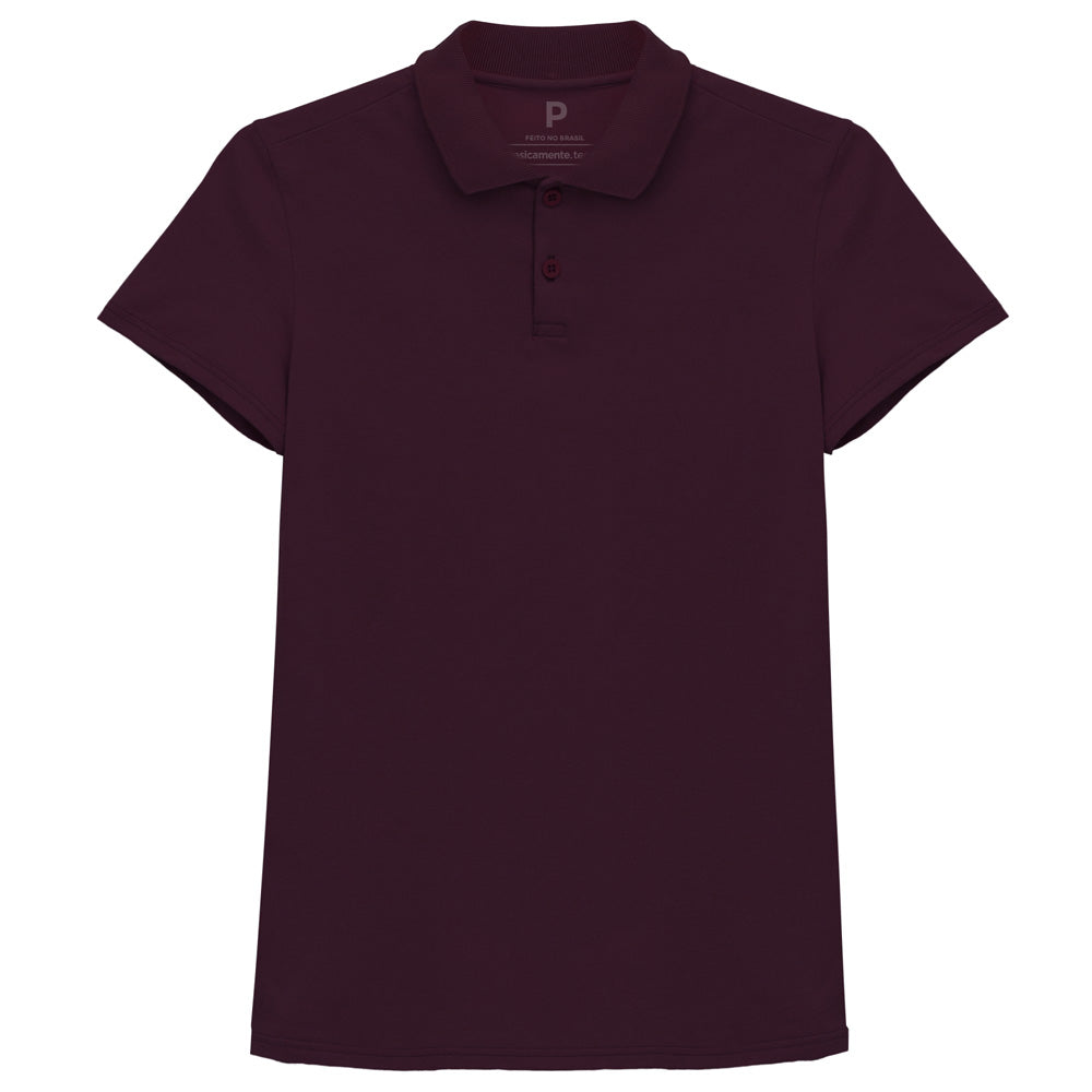 Camisa Polo Feminina - Wine