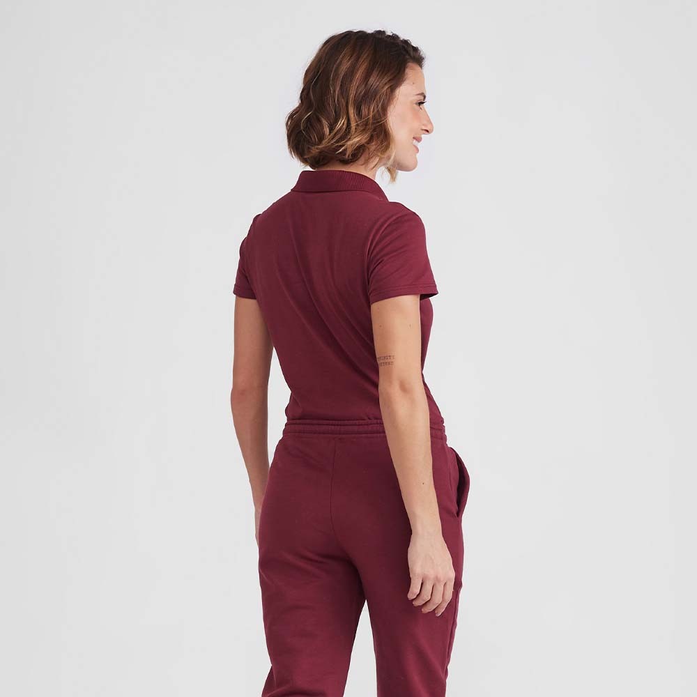 Camisa Polo Feminina - Vermelho Vinho