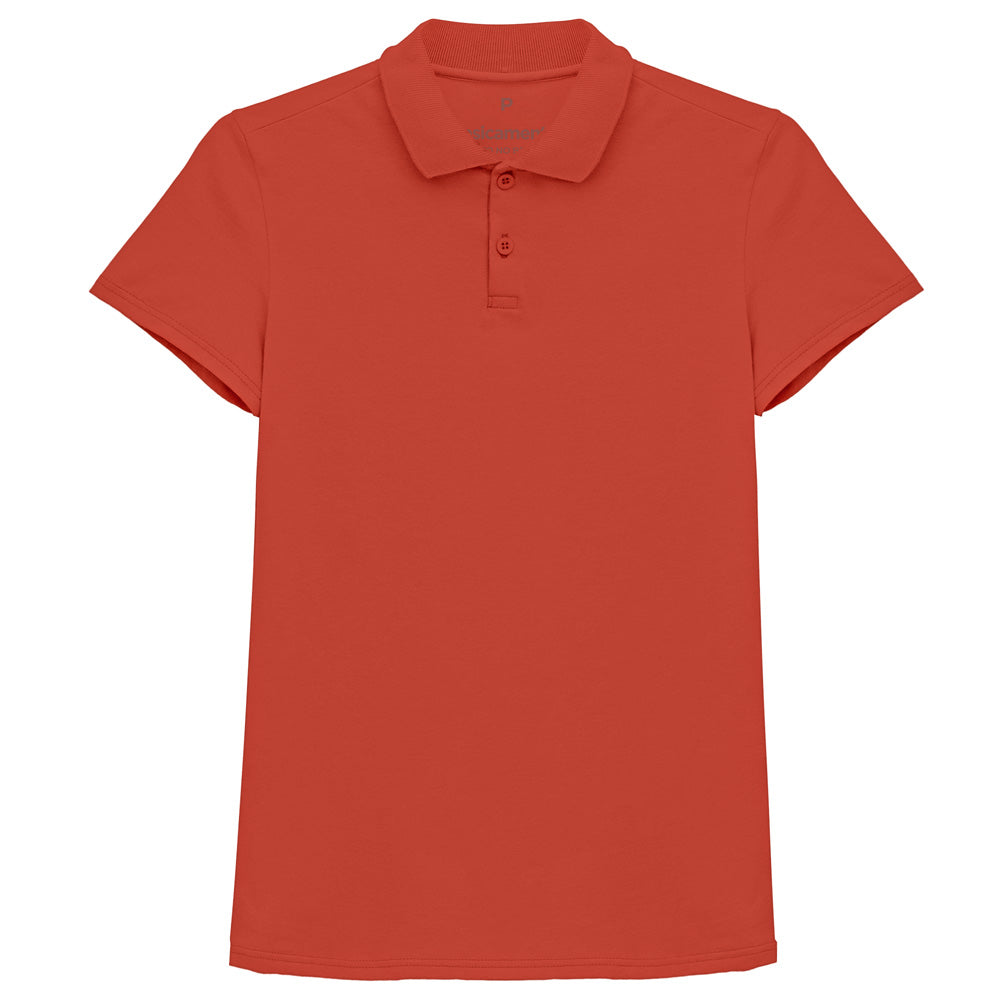 Camisa Polo Feminina - Tangerina