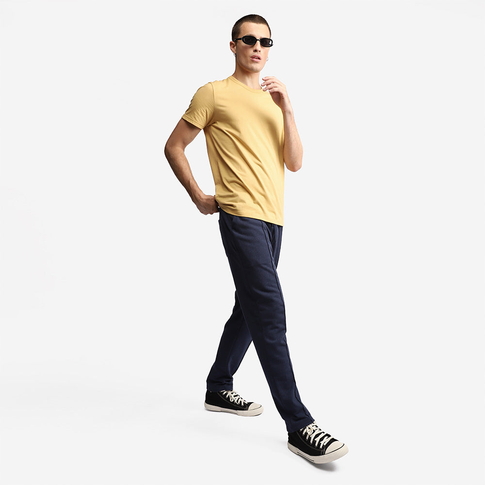 Camiseta Básica Masculina - Amarelo Mel