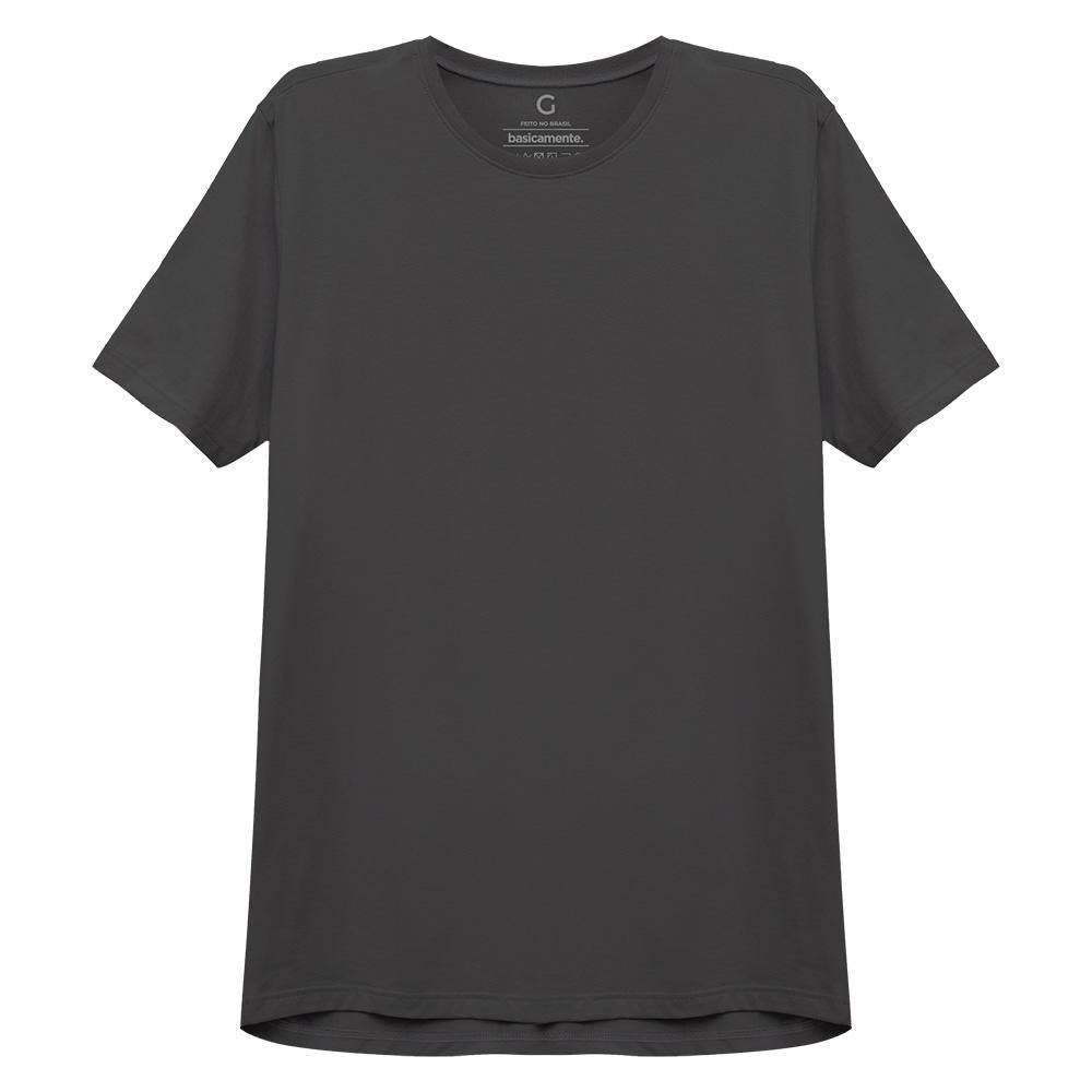 Camiseta Básica Masculina - Cinza Ardósia