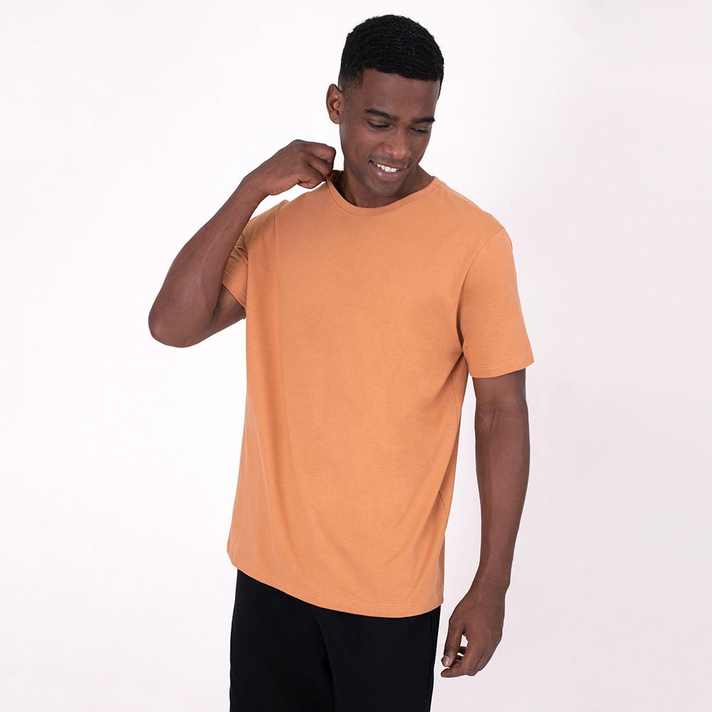 Camiseta Básica Masculina - Amarelo Mostarda
