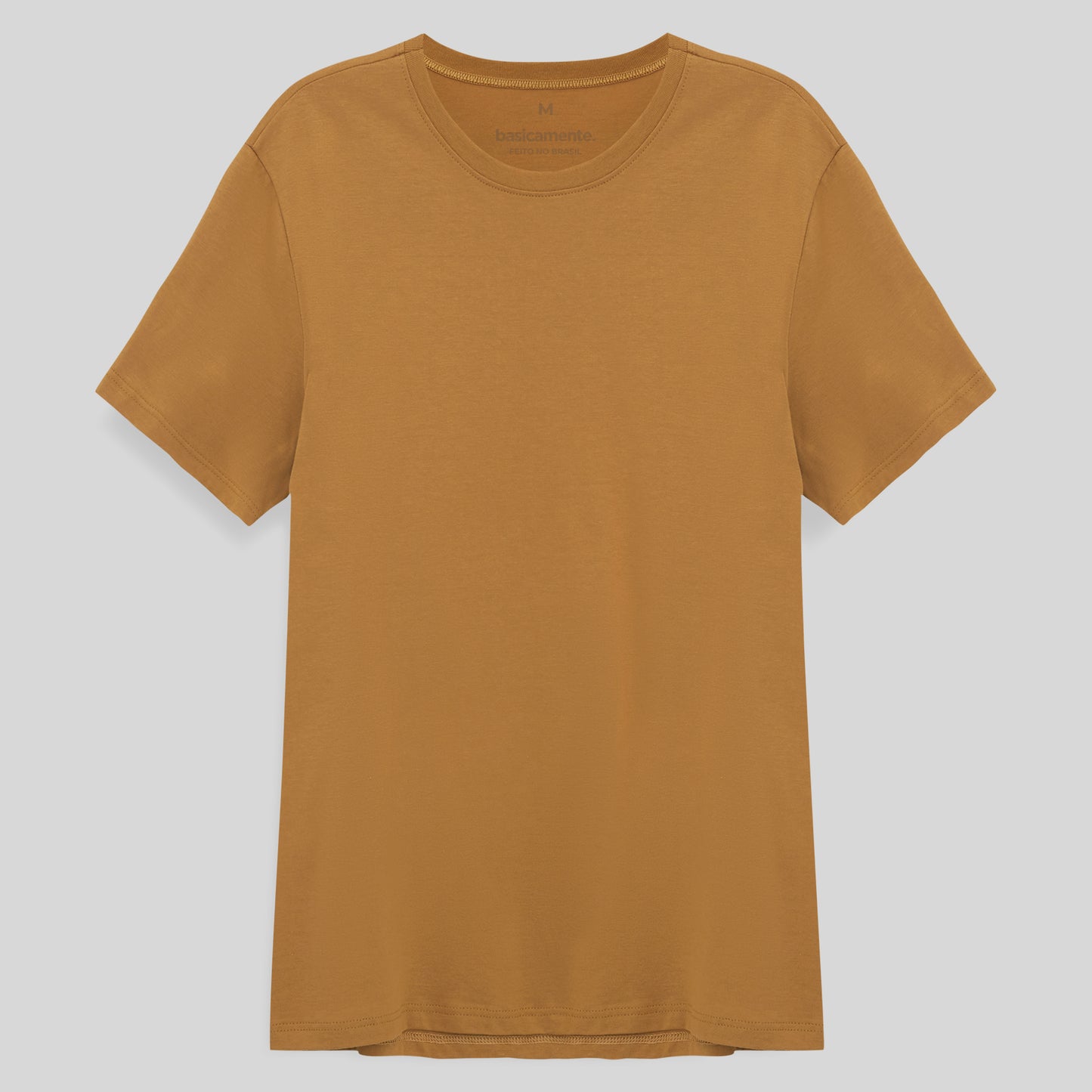 Camiseta Básica Masculina - Ocre
