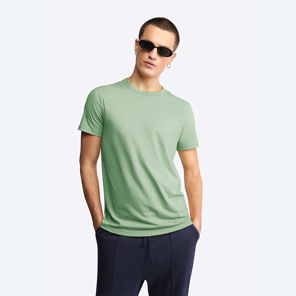Camiseta Básica Masculina - Verde Jade