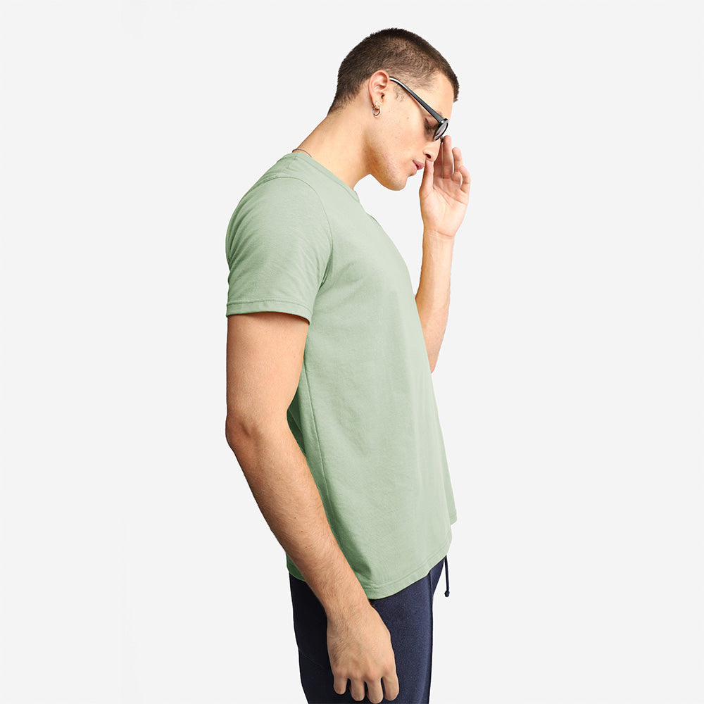 Camiseta Básica Masculina - Verde Jade