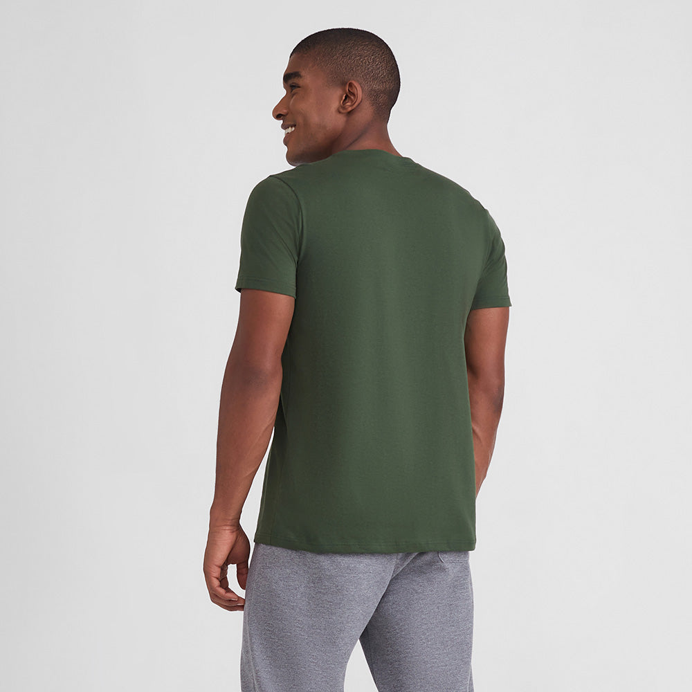 Camiseta Básica Masculina - Verde Selva