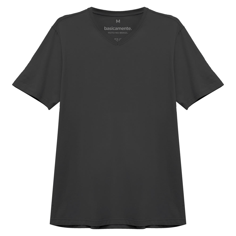 Camiseta Básica Masculina - Chumbo