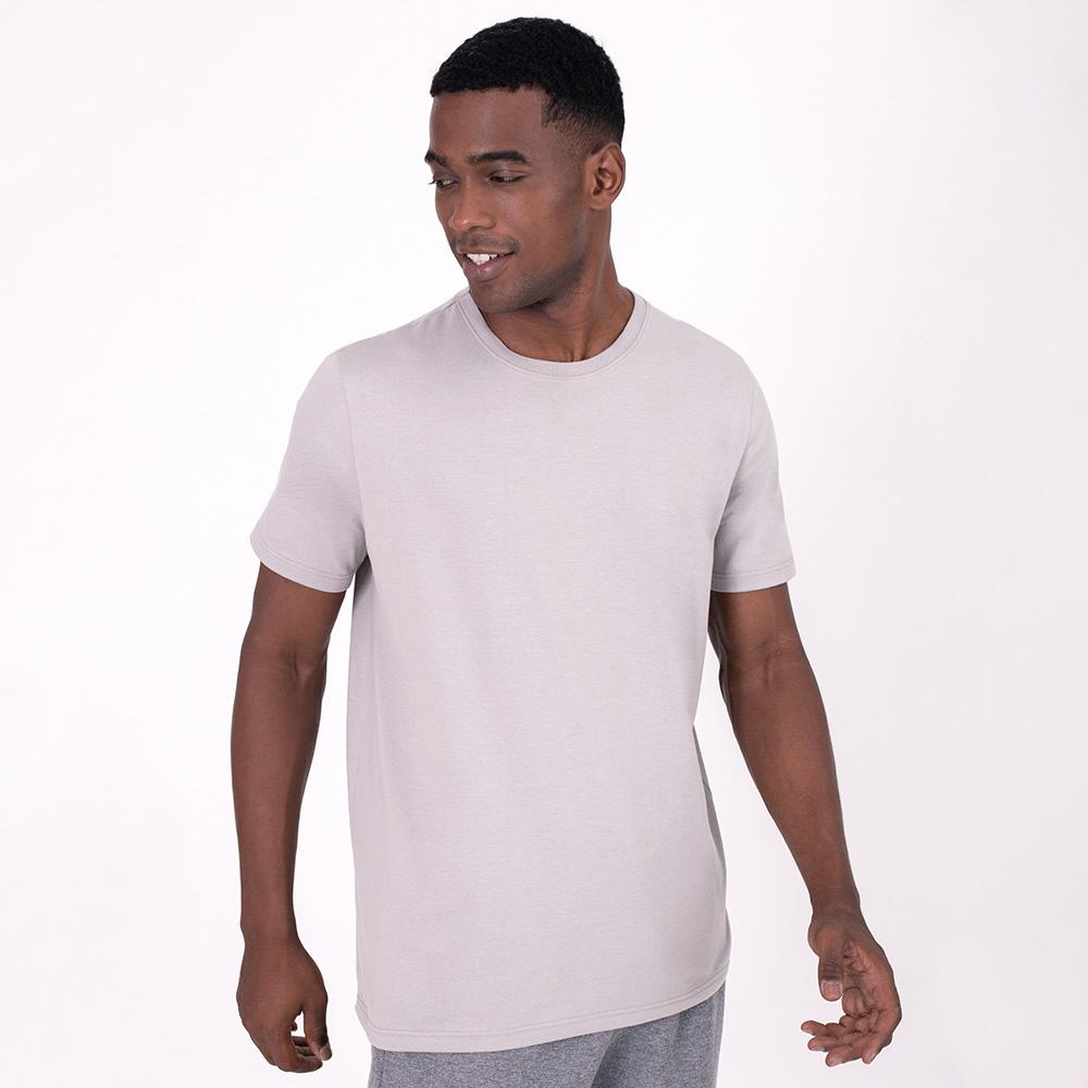 Camiseta Básica Masculina - Cinza Areia