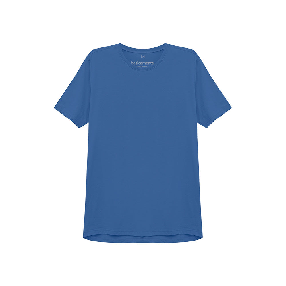 Camiseta Básica Masculina - Azul Oceano
