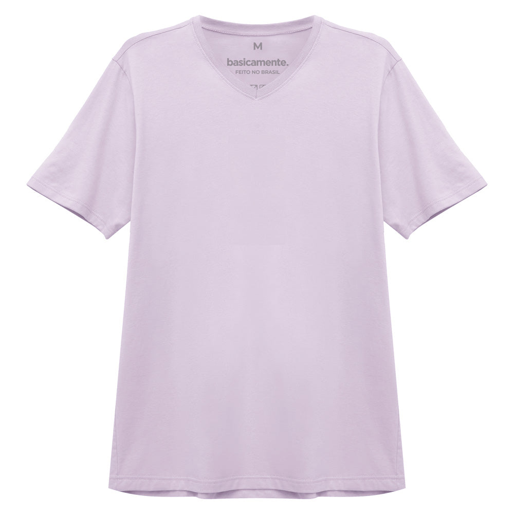 Camiseta Básica Masculina - Lilás Lavanda