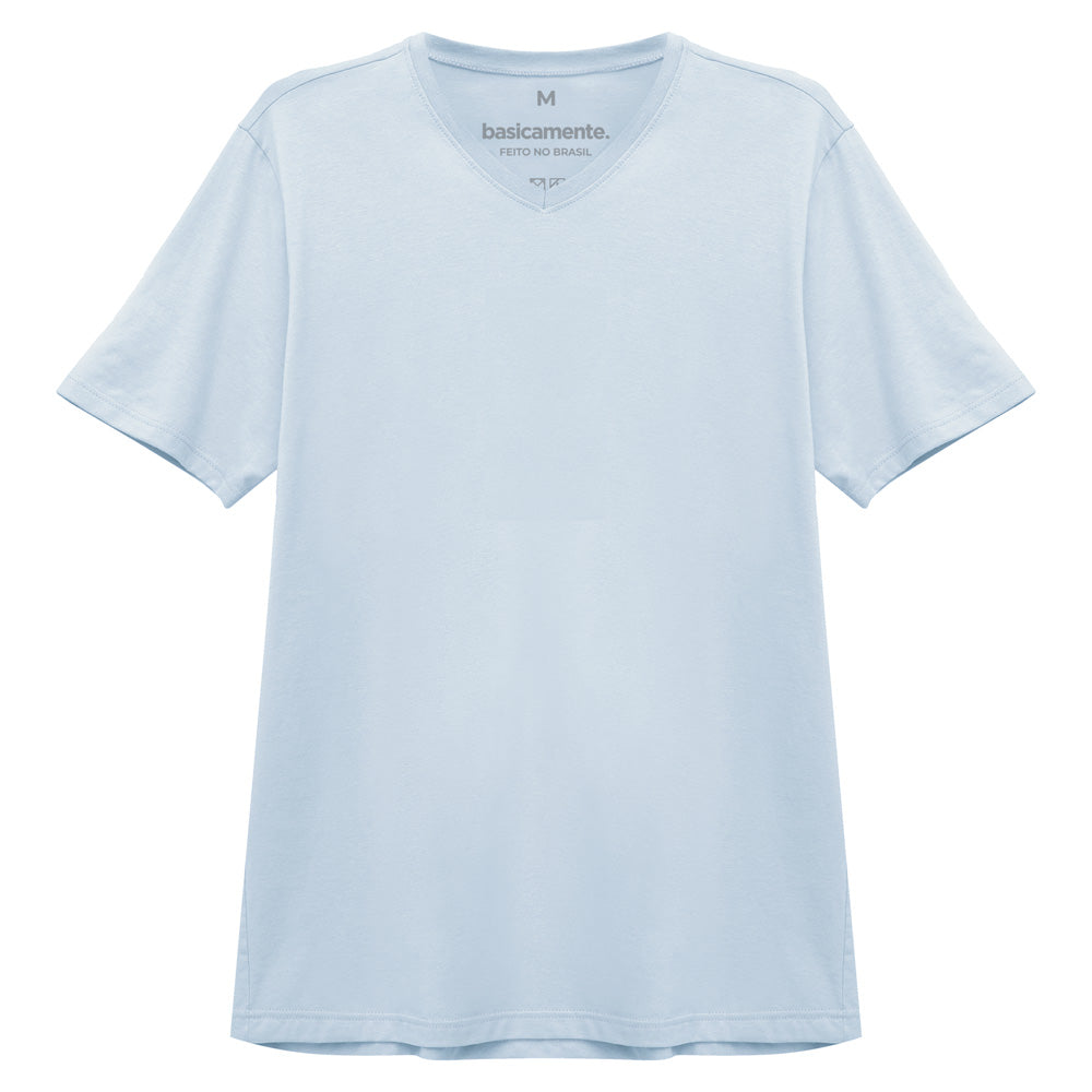 Camiseta Básica Masculina - Azul Ceu