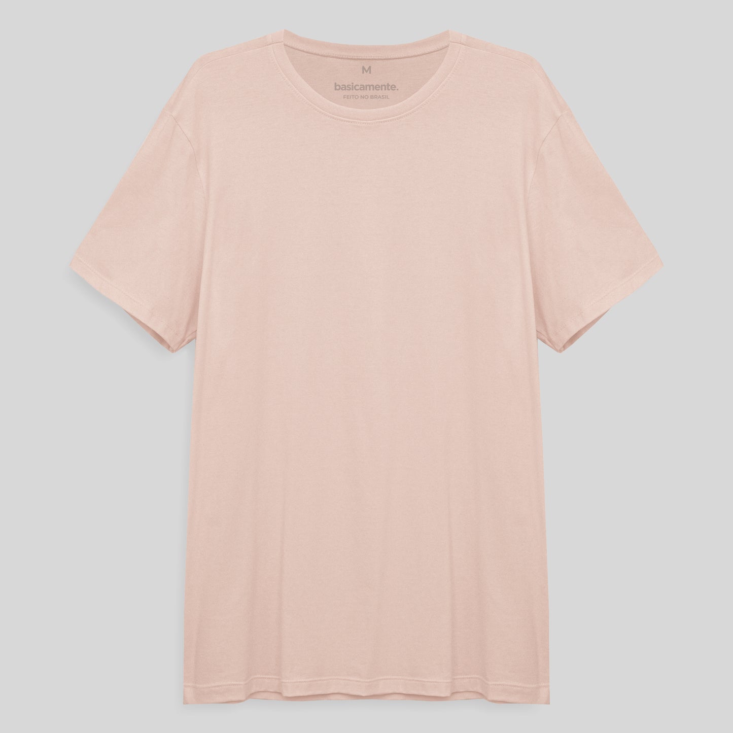 Camiseta Básica Masculina - Rosa Pastel