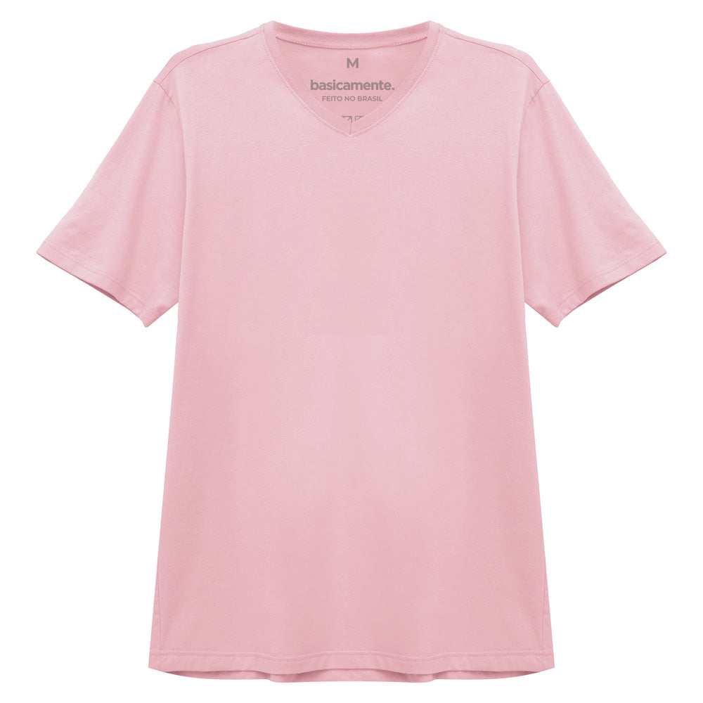 Camiseta Básica Masculina - Rosa Orquídea