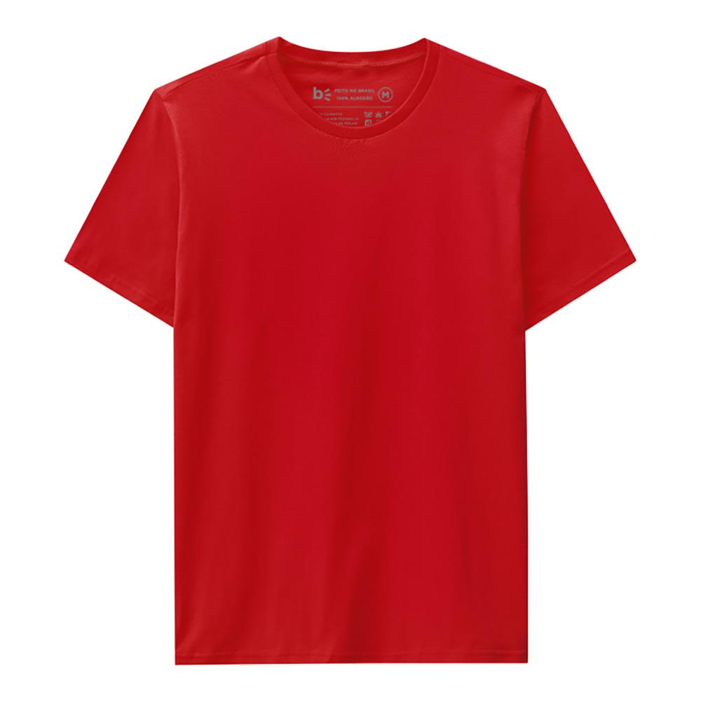Camiseta Básica Masculina - Vermelho Tomato