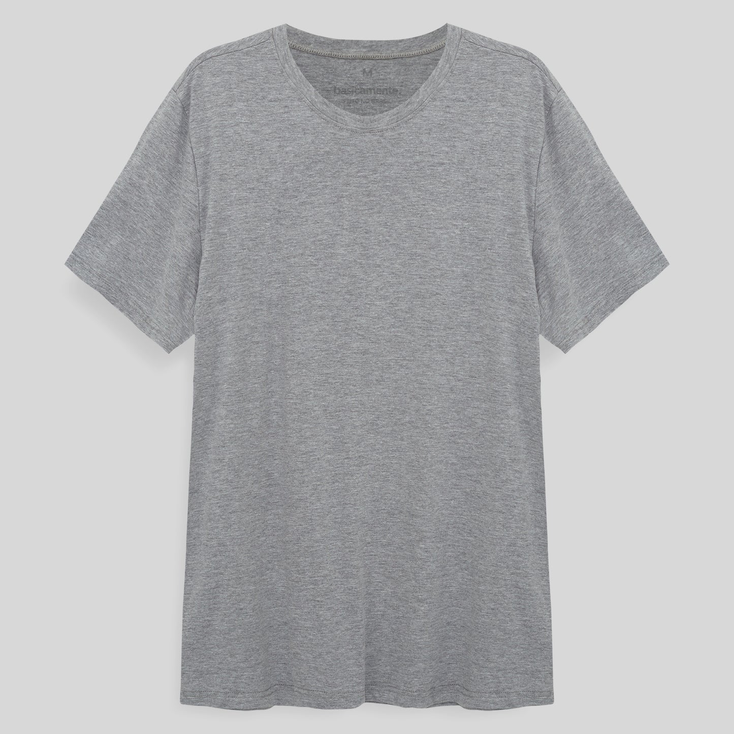 Camiseta Básica Masculina - Mescla Claro