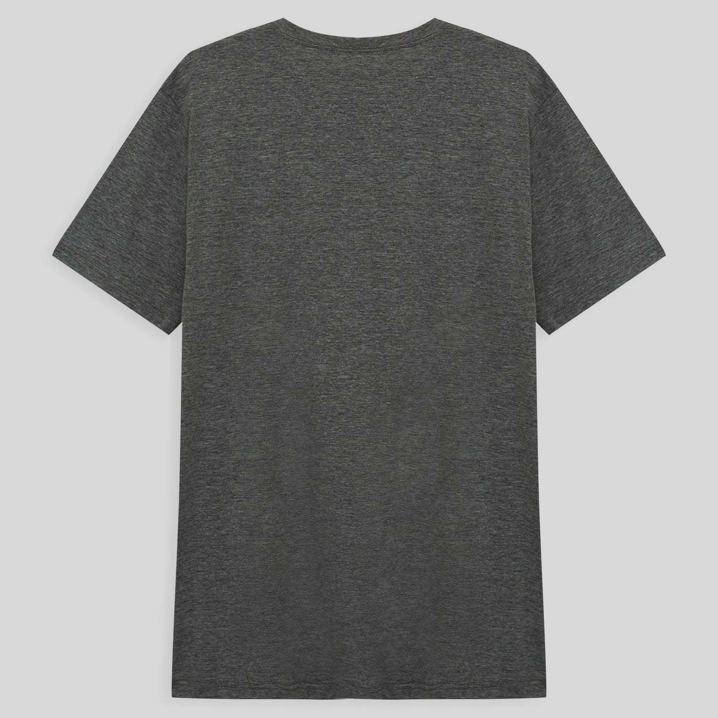 Camiseta Básica Gola V Masculina - Mescla Escuro