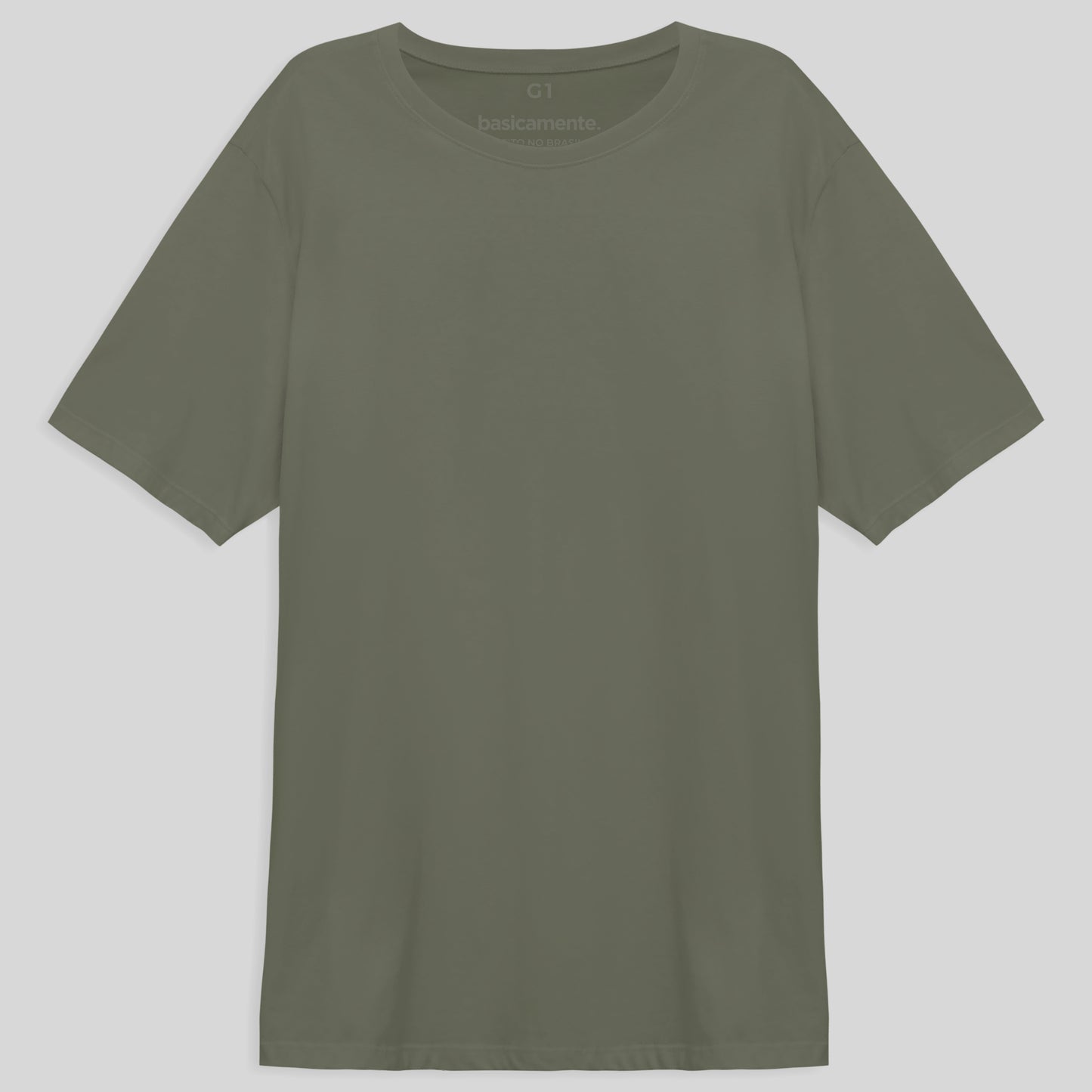 Camiseta Básica Plus Masculina - Verde Militar