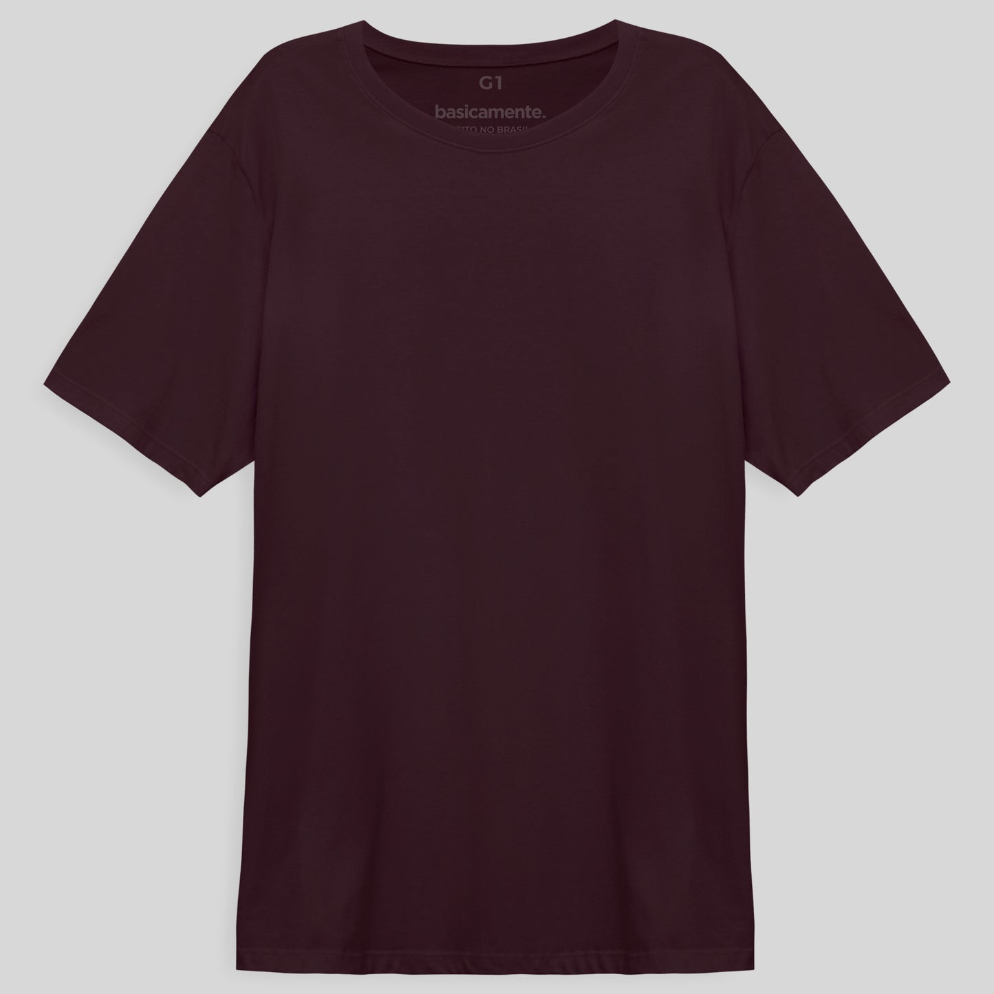 Camiseta Básica Plus Masculina - Vermelho Vinho