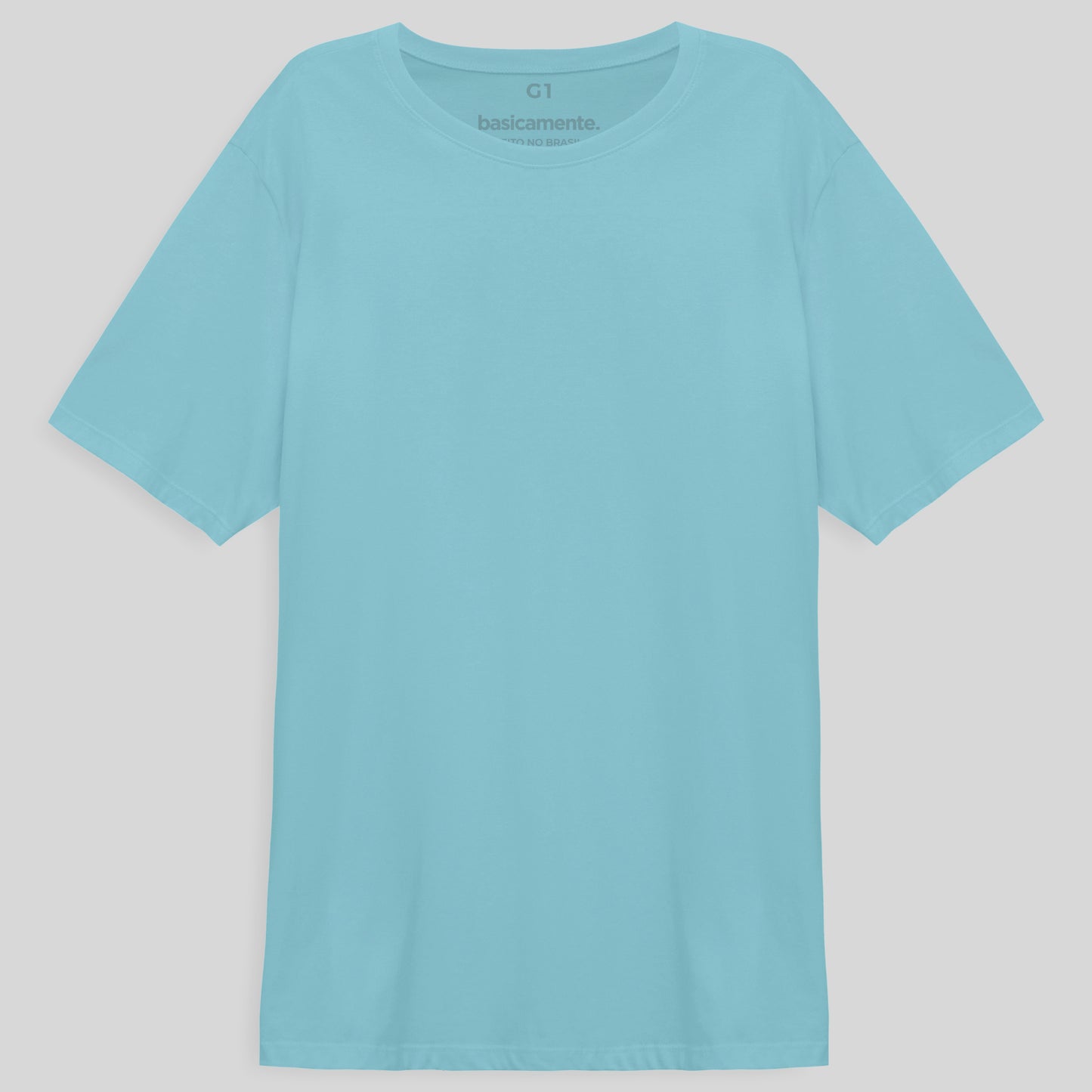 Camiseta Básica Plus Masculina - Azul Claro