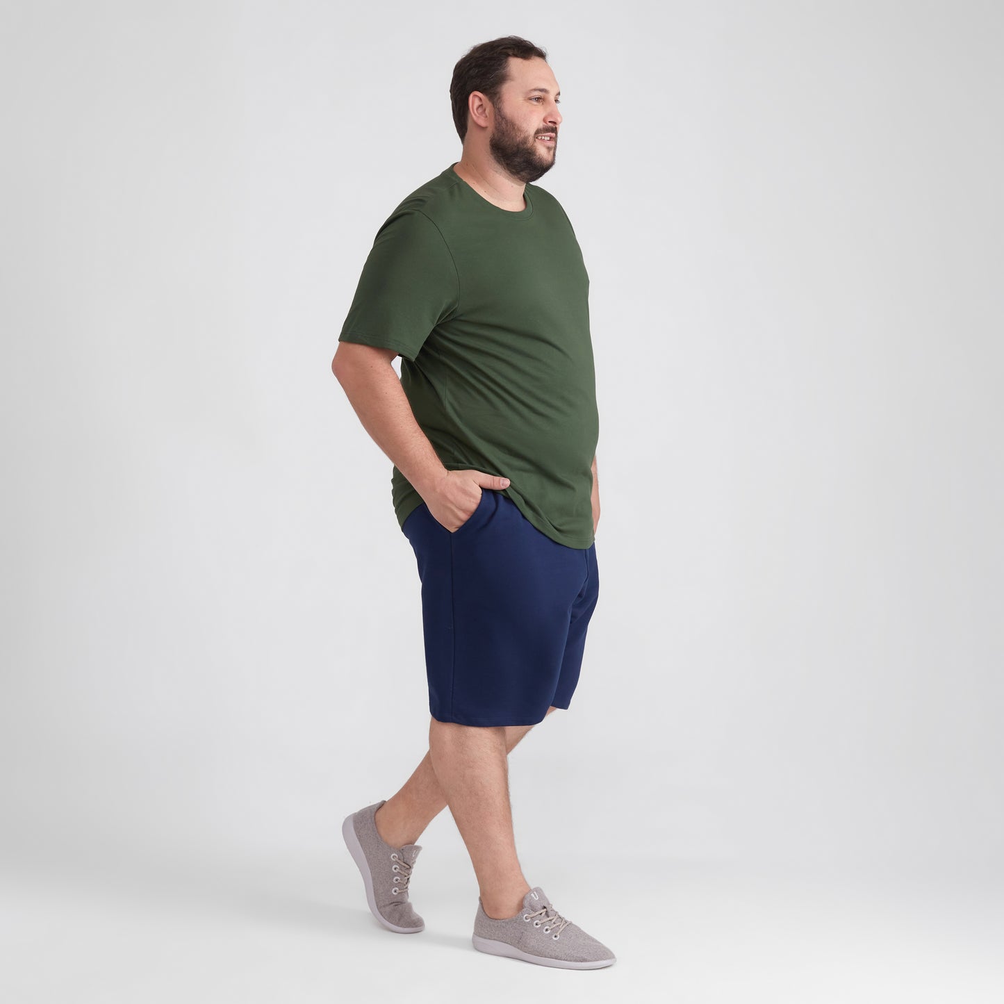 Camiseta Básica Plus Masculina - Verde Selva