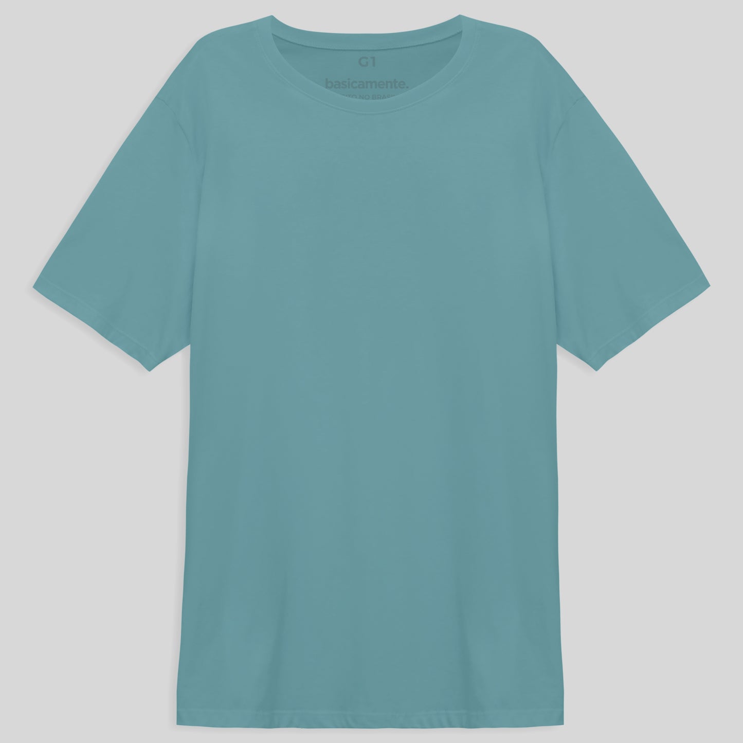 Camiseta Básica Plus Masculina - Azul Turquesa