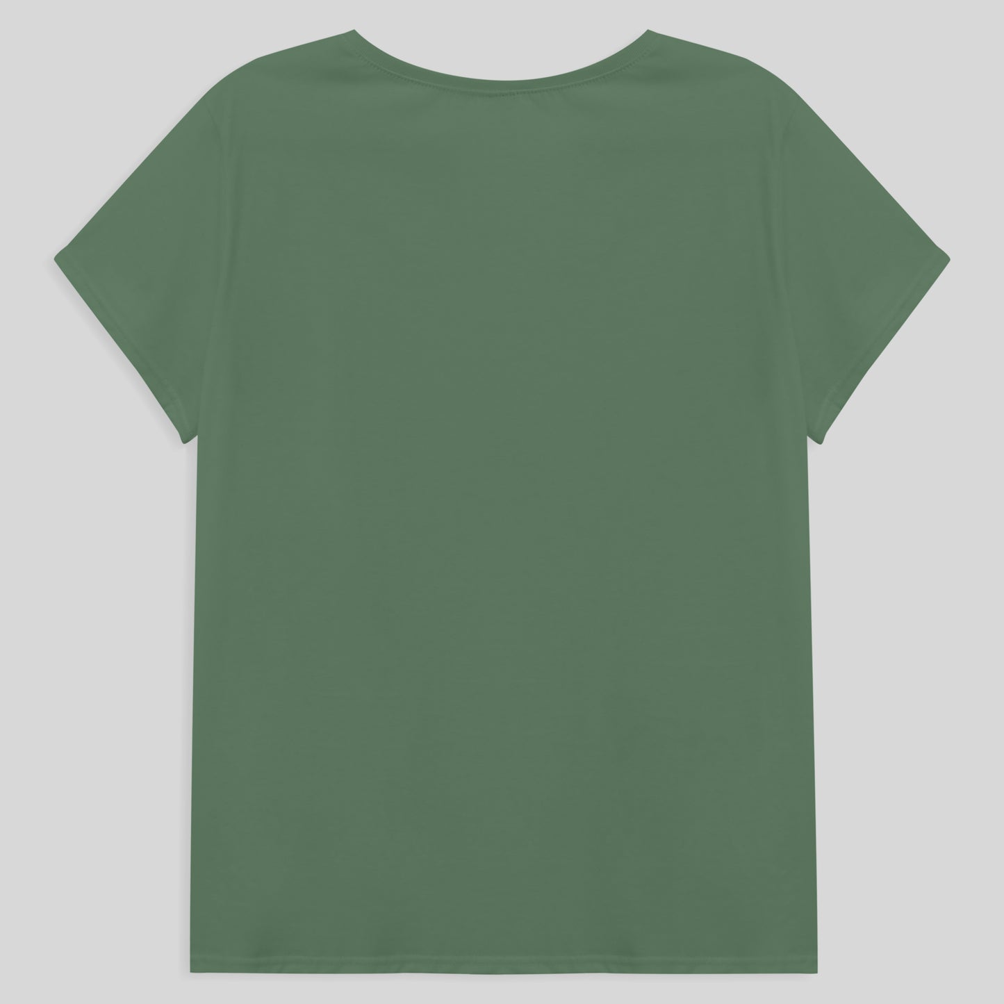 Camiseta Babylook Algodão Premium Plus Feminina - Verde Oliva