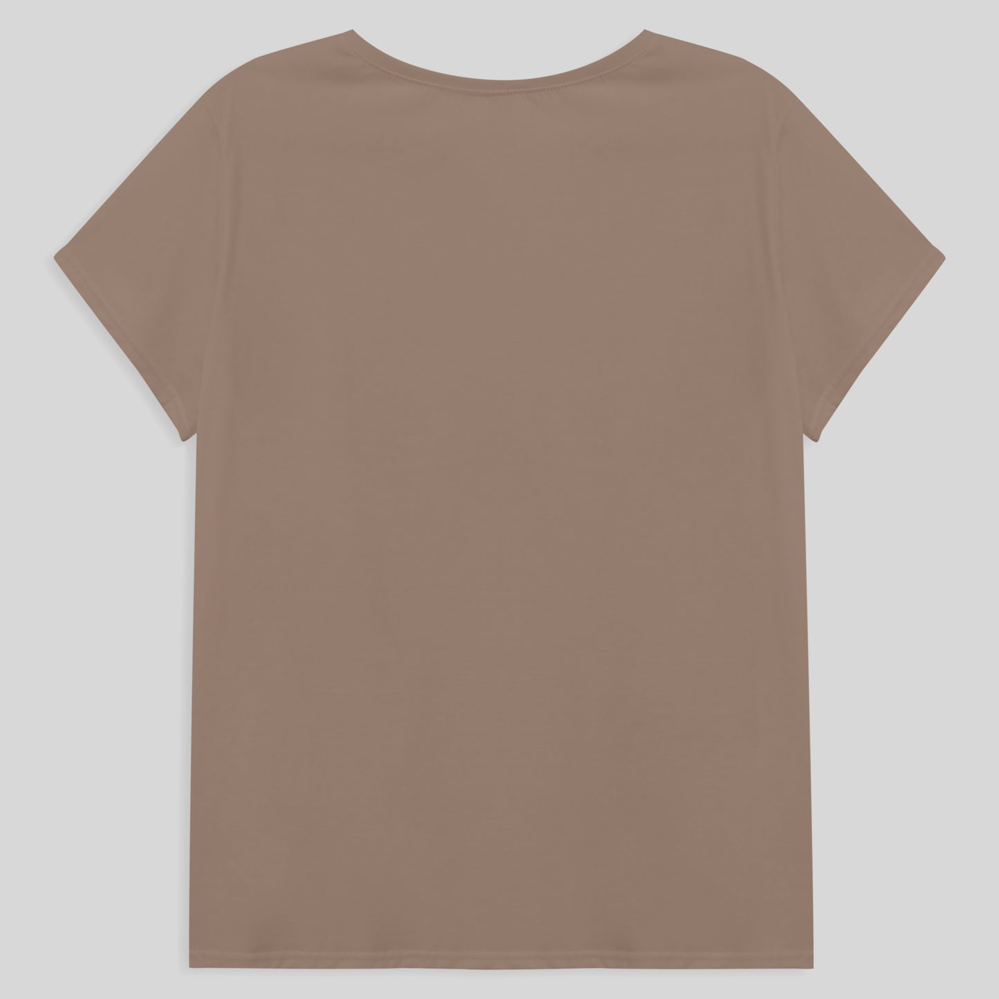 Camiseta Babylook Algodão Premium Plus Feminina - Bege Claro