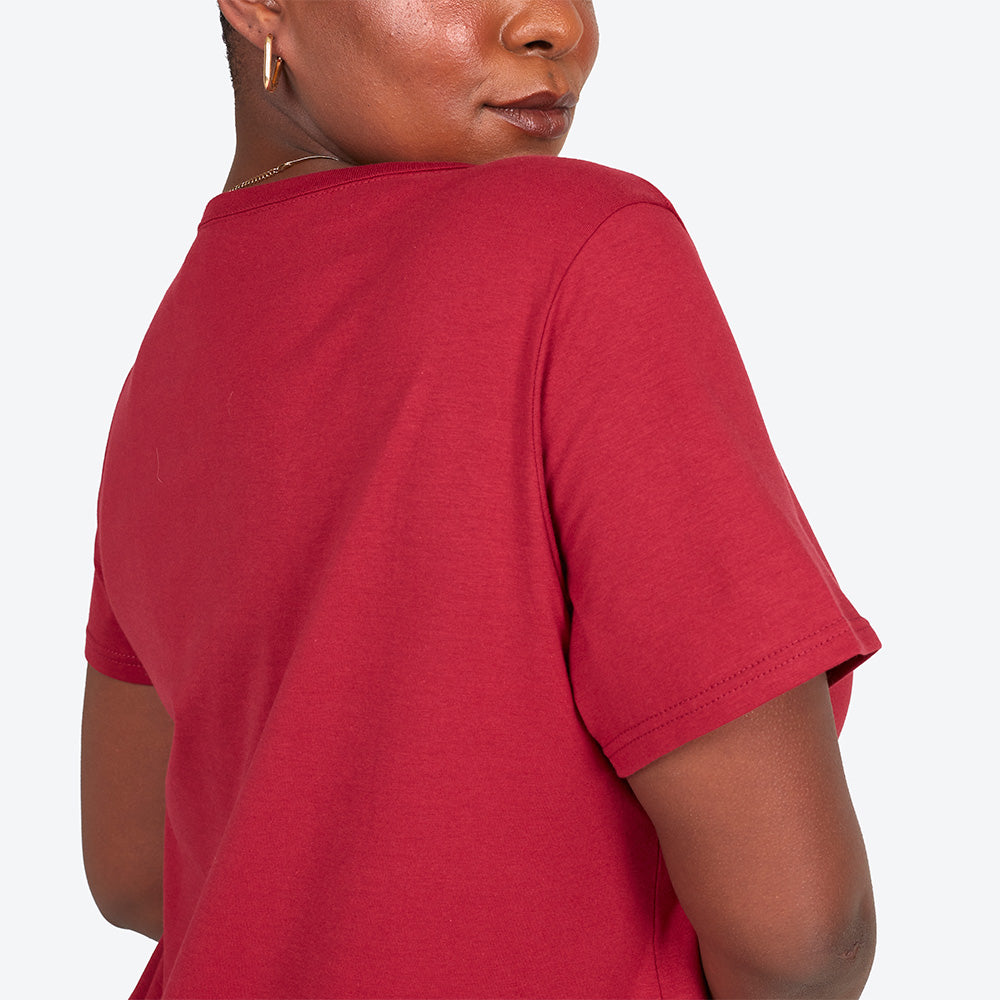Camiseta Babylook Algodão Premium Plus Feminina - Marsala