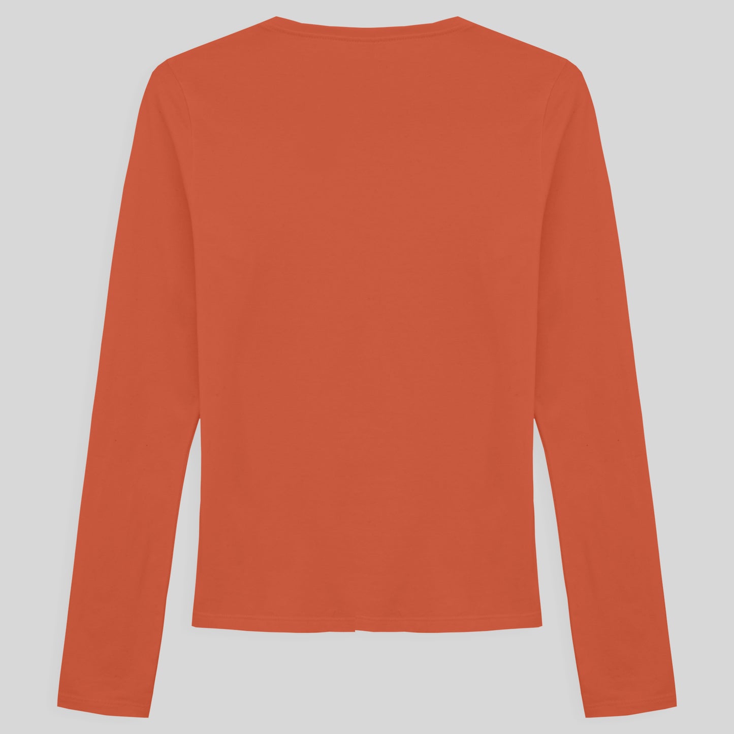 Camiseta Slim Manga Longa Feminina - Laranja Coral