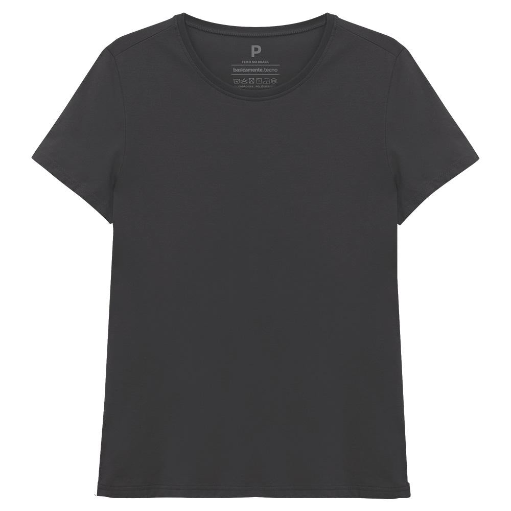 Camiseta Básica Feminina - Cinza Ardósia