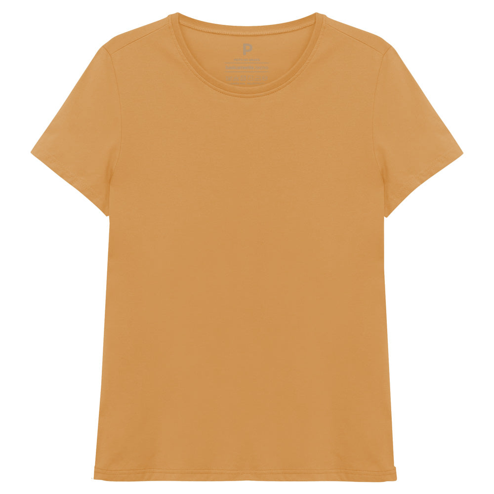 Camiseta Básica Feminina - Amarelo Mostarda