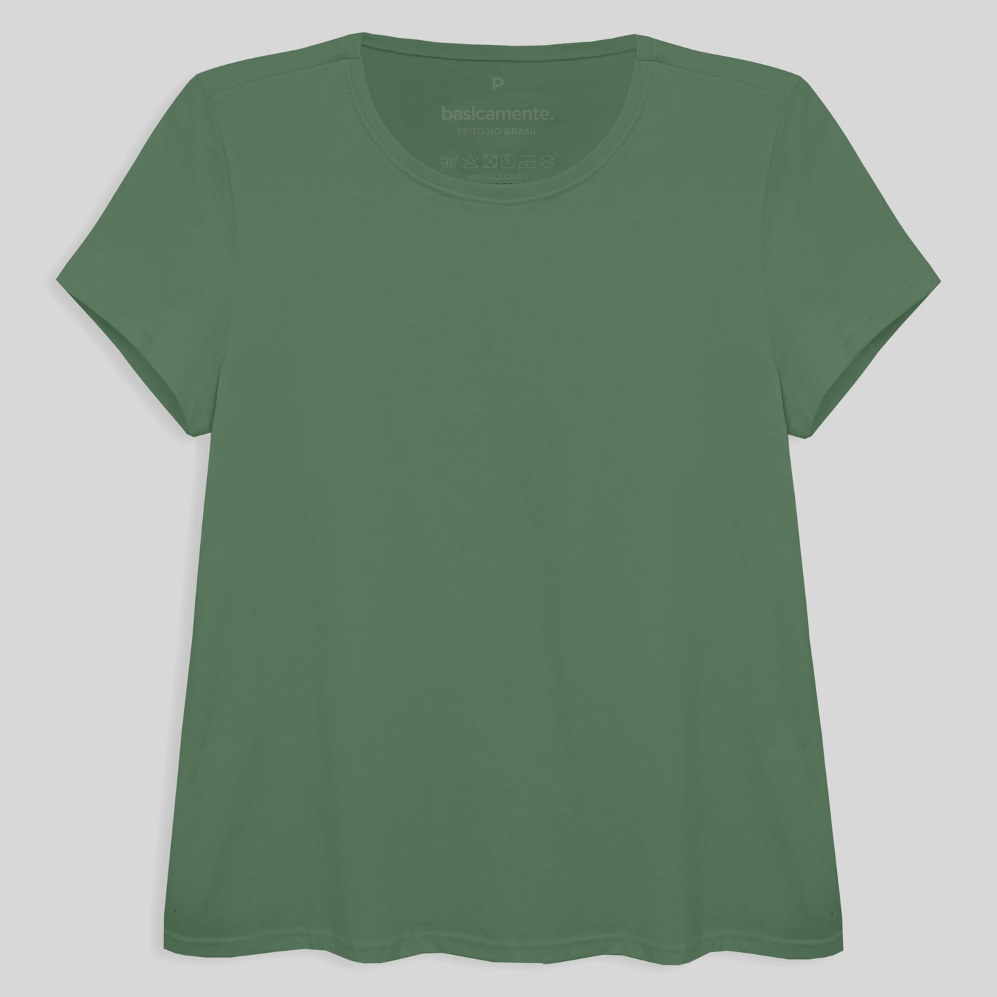 Camiseta Básica Feminina - Verde Oliva
