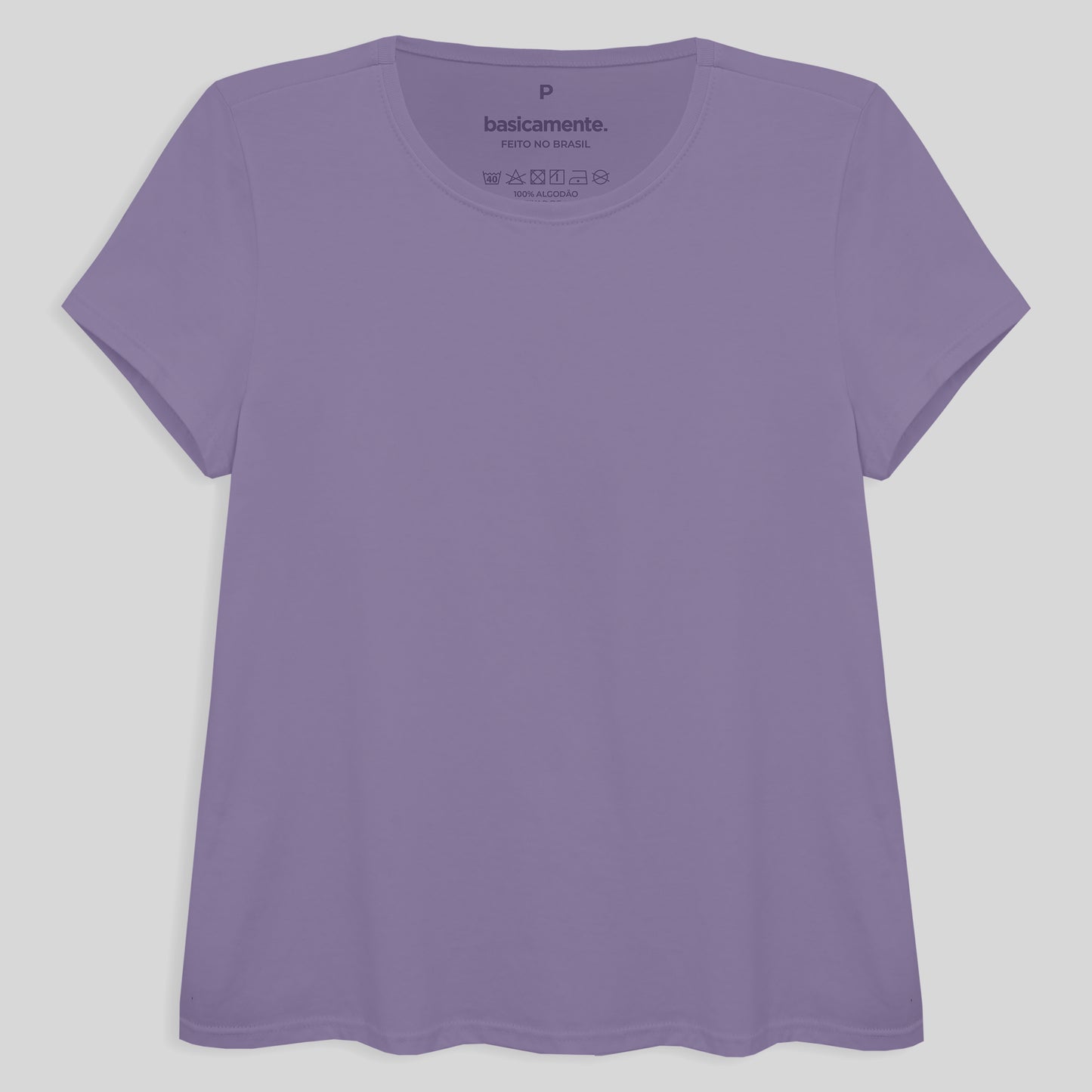 Camiseta Básica Feminina - Lilás