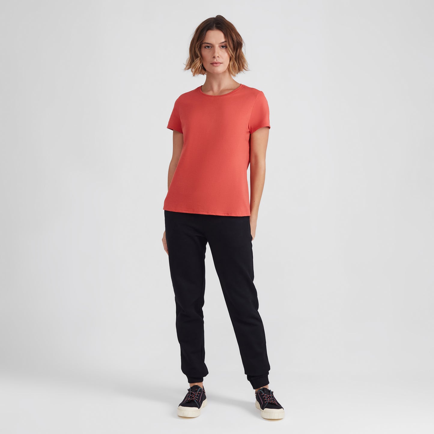 Camiseta Básica Feminina - Laranja Coral