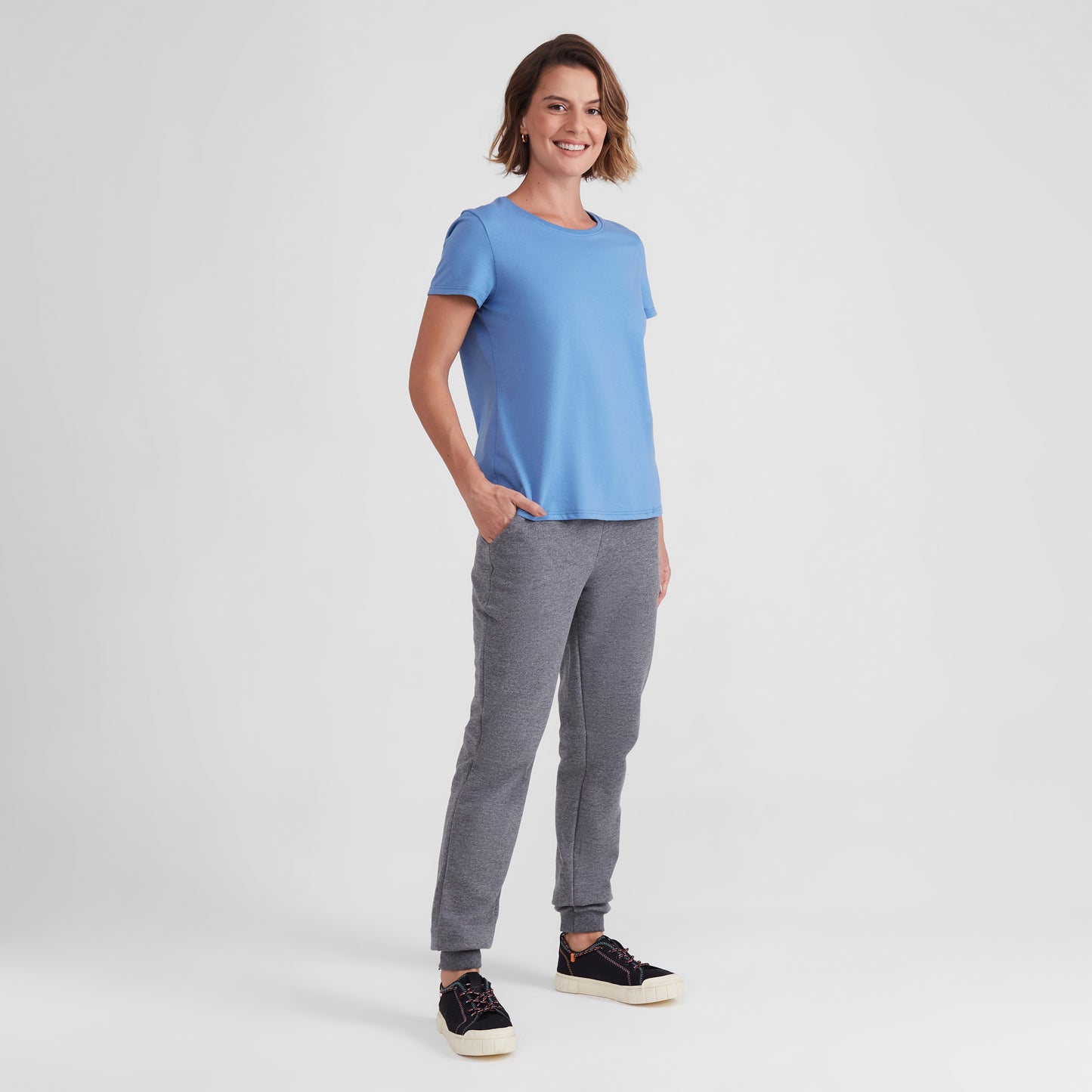 Camiseta Básica Feminina - Azul Celeste