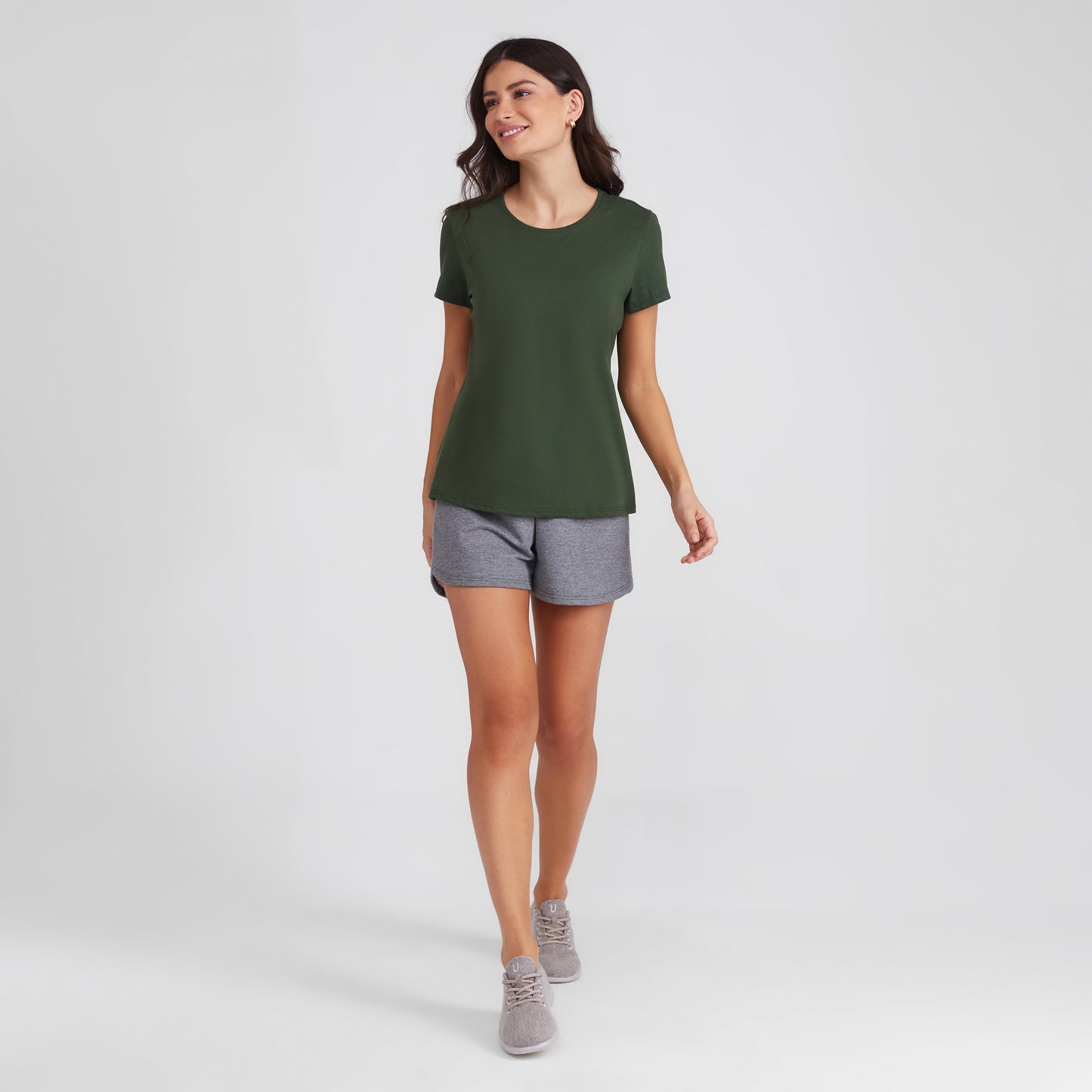 Camiseta Básica Feminina - Verde Selva