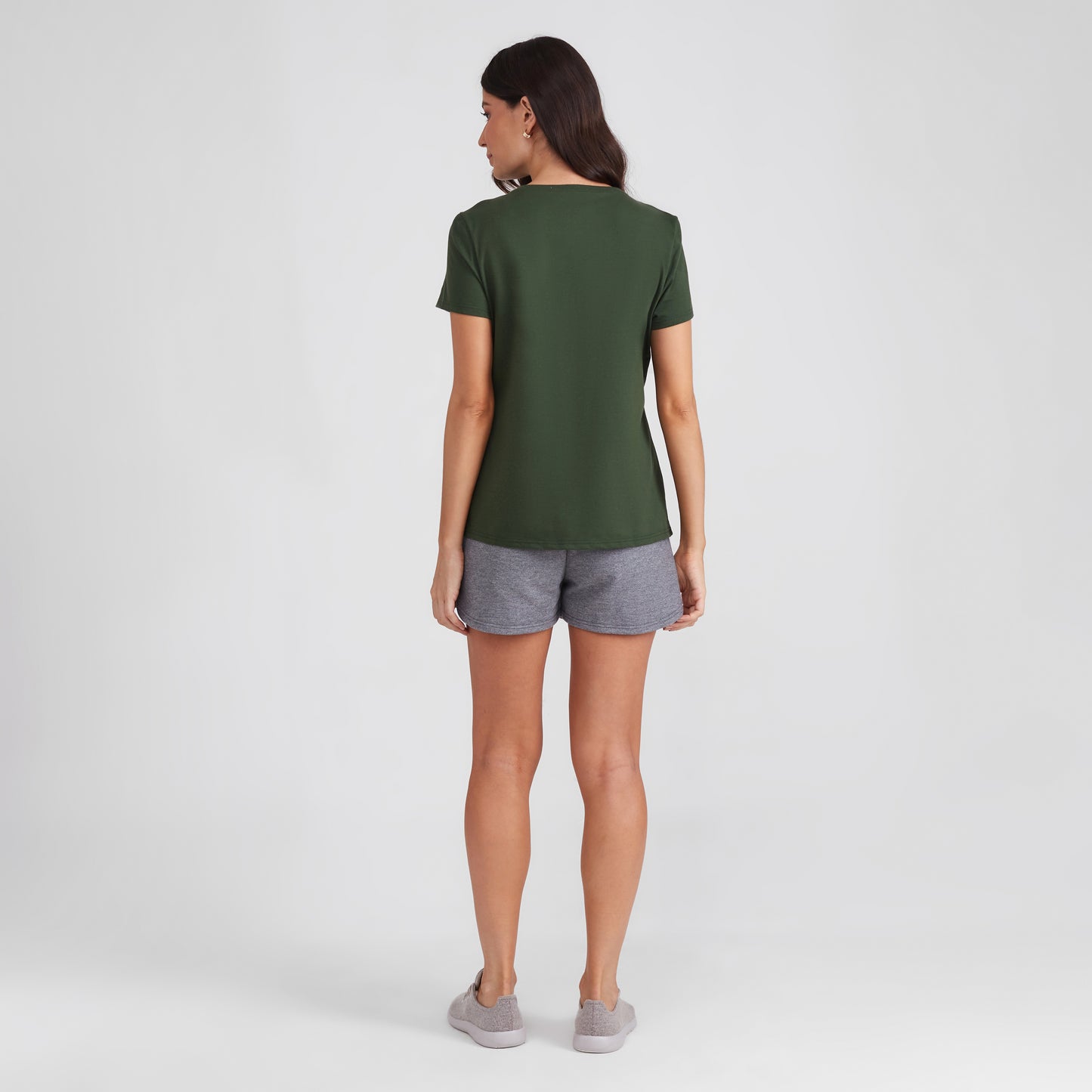 Camiseta Básica Feminina - Verde Selva