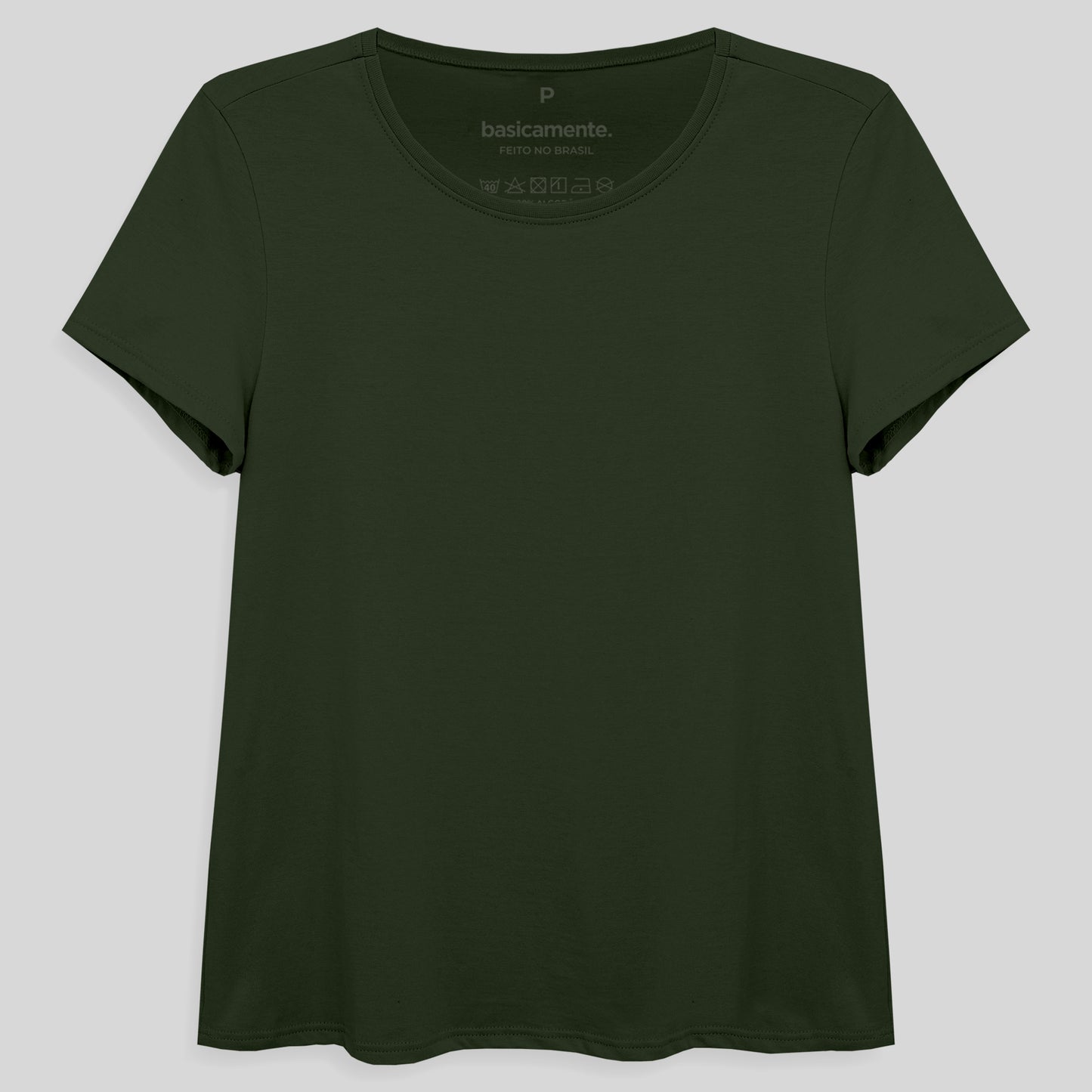 Camiseta Básica Feminina - Verde Selva