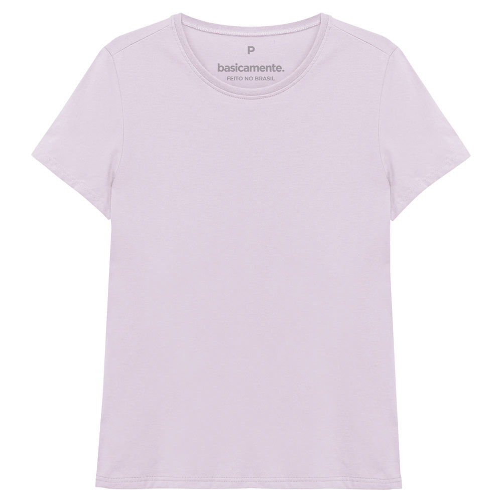 Camiseta Básica Feminina - Lilás Lavanda