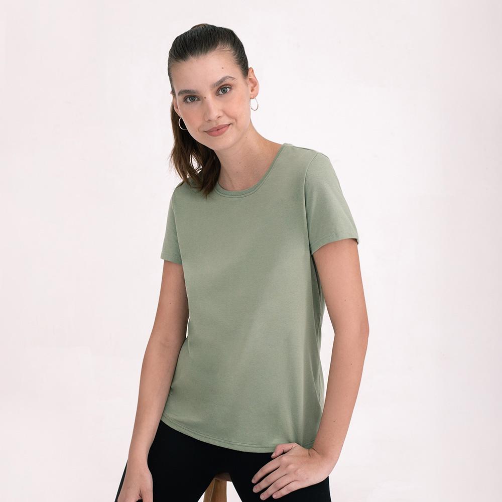 Camiseta Básica Feminina - Verde Oliva
