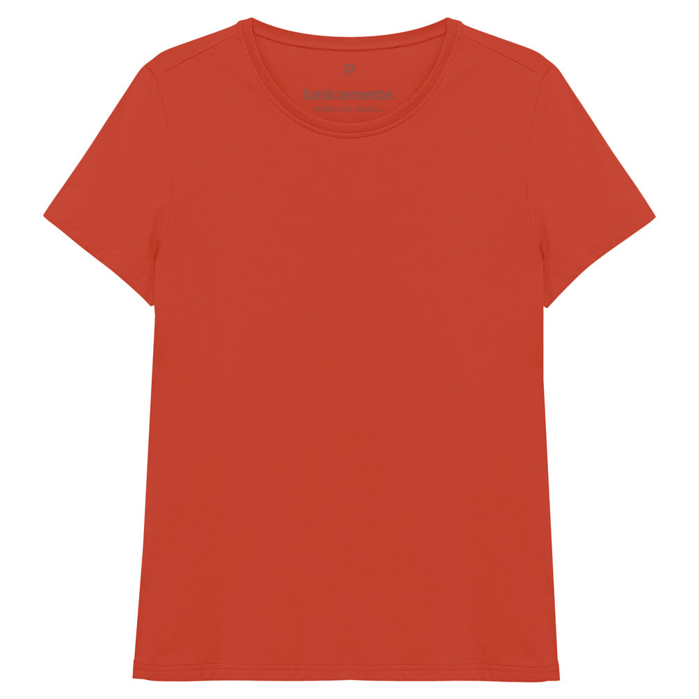 Camiseta Básica Feminina - Tangerina