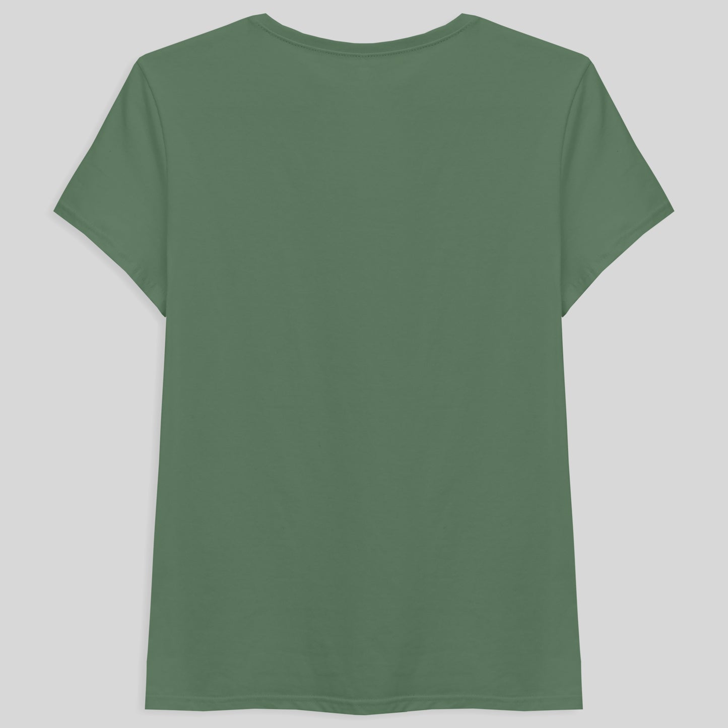 Camiseta Básica Gola V Feminina - Verde Oliva