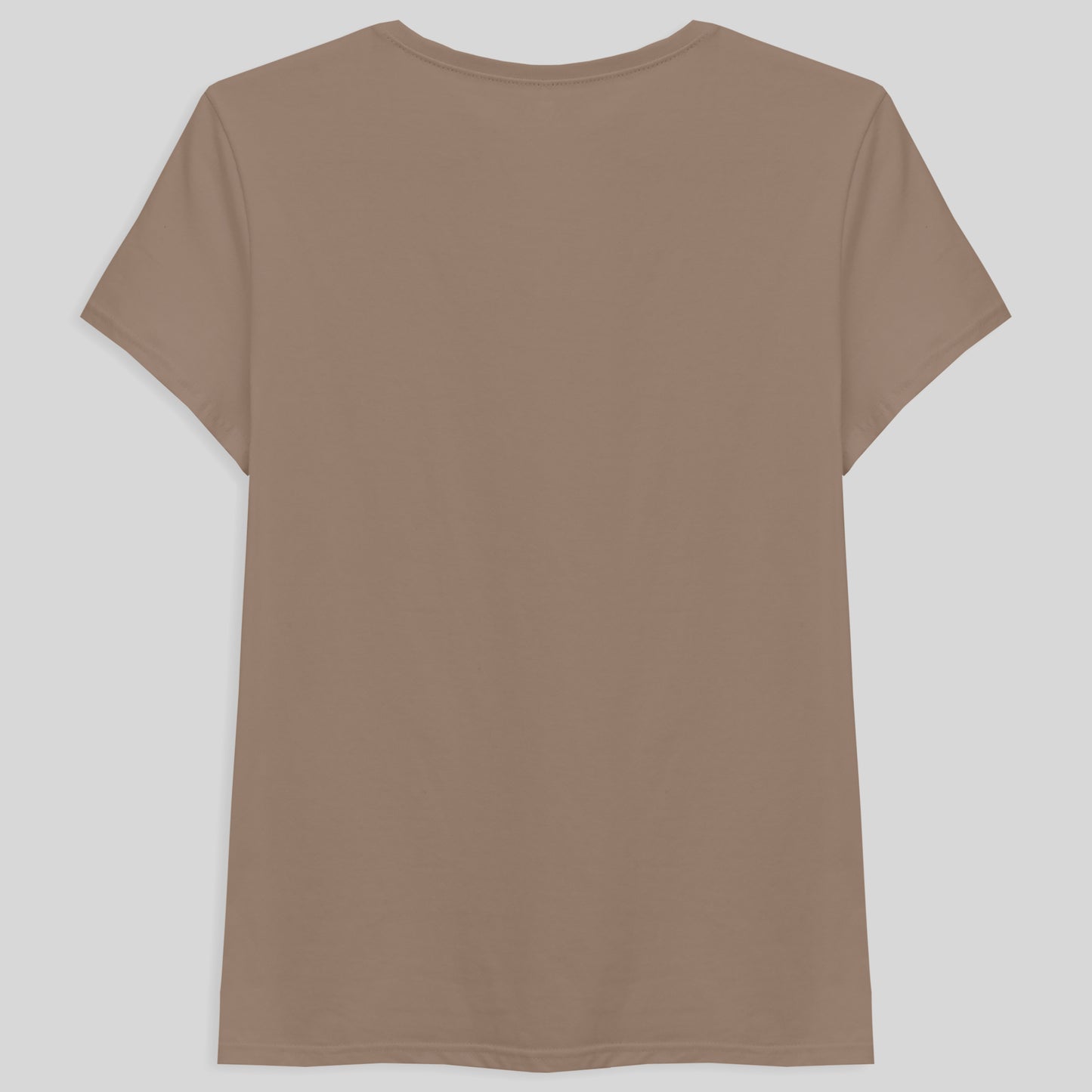Camiseta Básica Gola V Feminina - Bege Claro