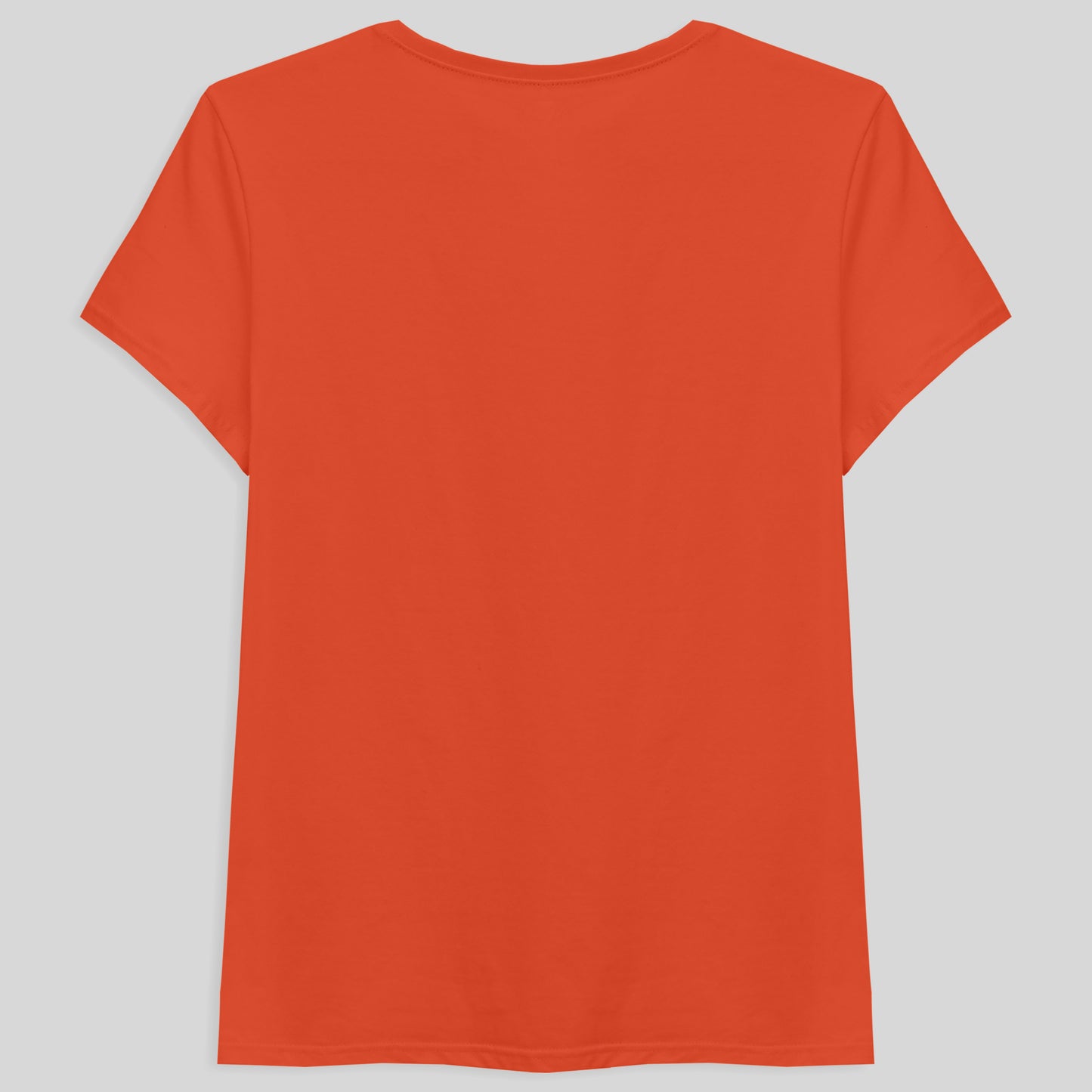 Camiseta Básica Gola V Feminina - Laranja
