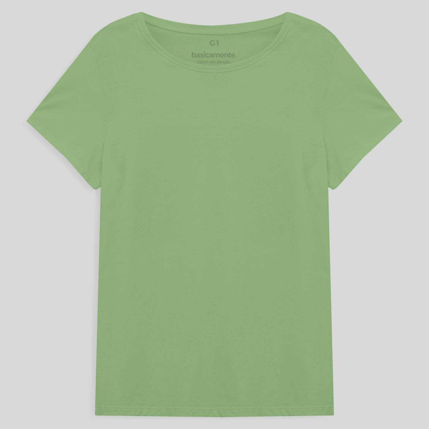 Camiseta Básica Plus Feminina - Verde Jade