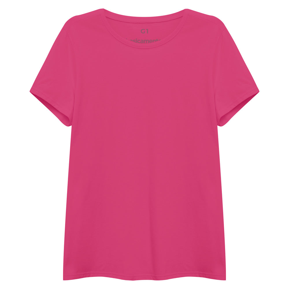 Camiseta Básica Plus Feminina - Pink