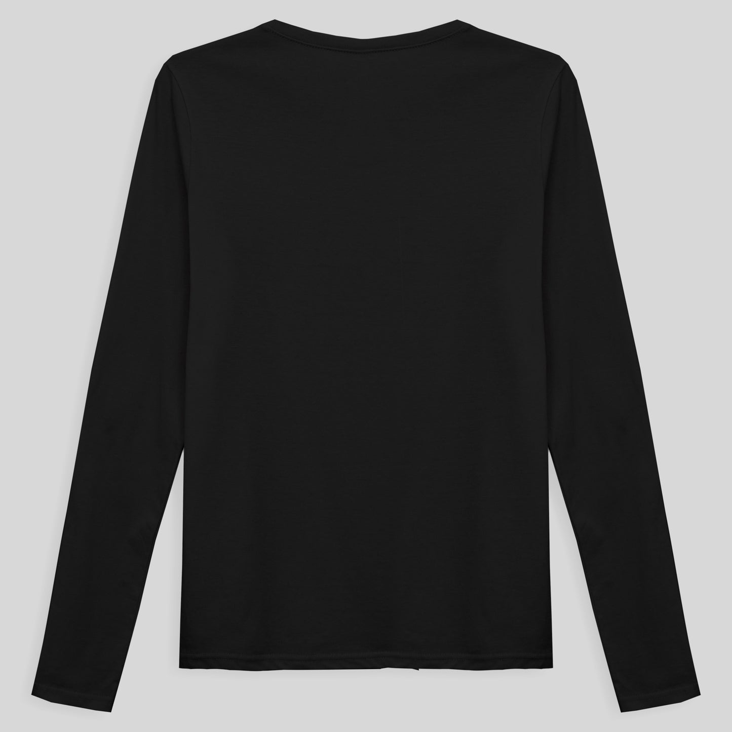 Camiseta Básica Manga Longa Feminina - Preto