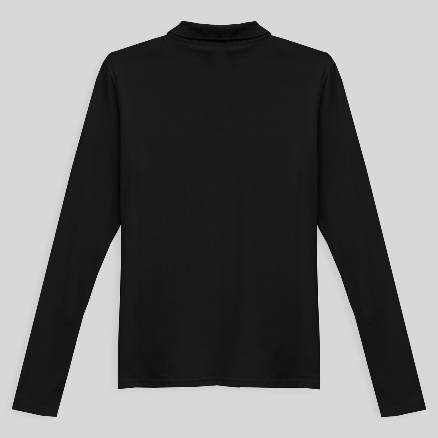 Camisa Polo Manga Longa Feminina - Preto