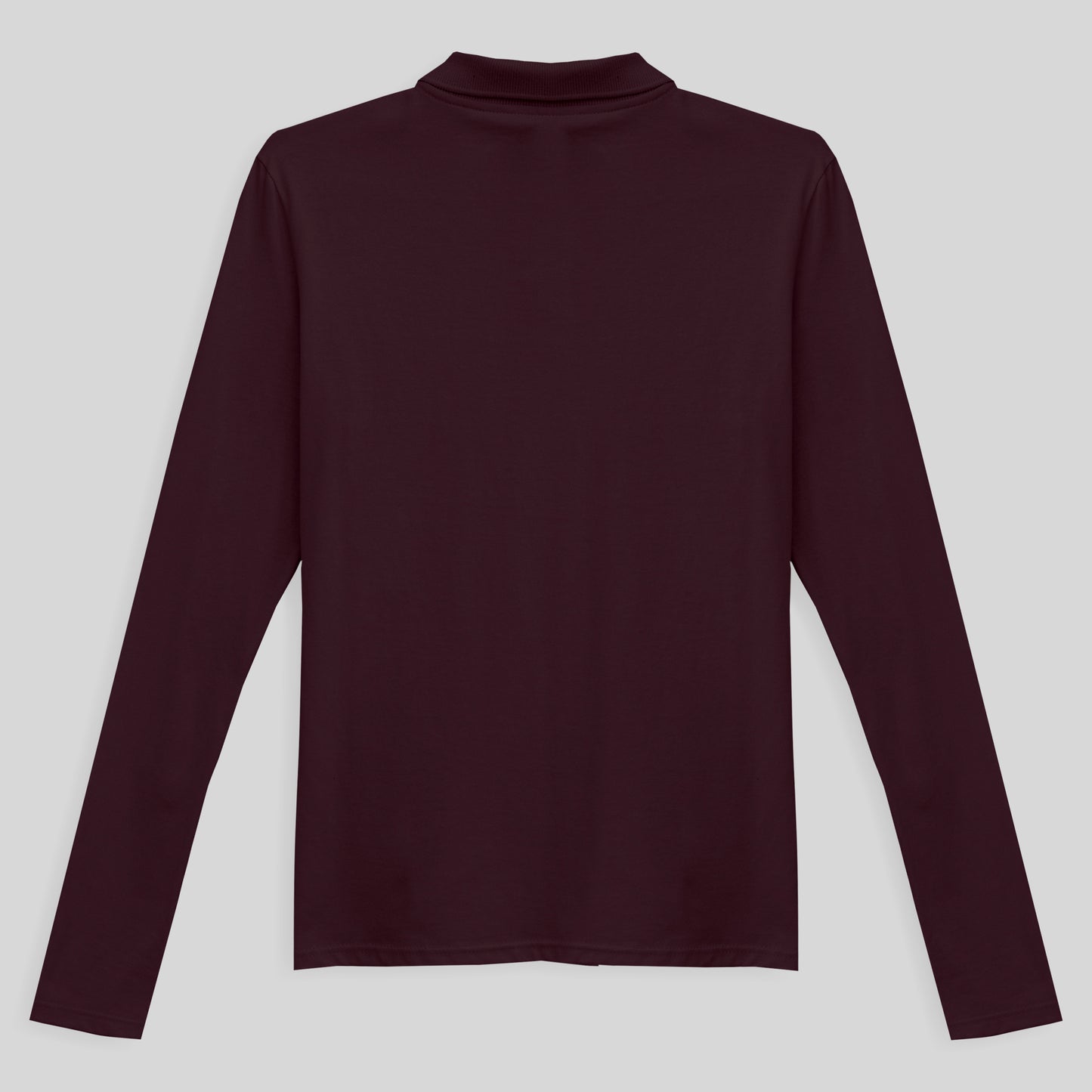 Camisa Polo Manga Longa Feminina - Vermelho Vinho